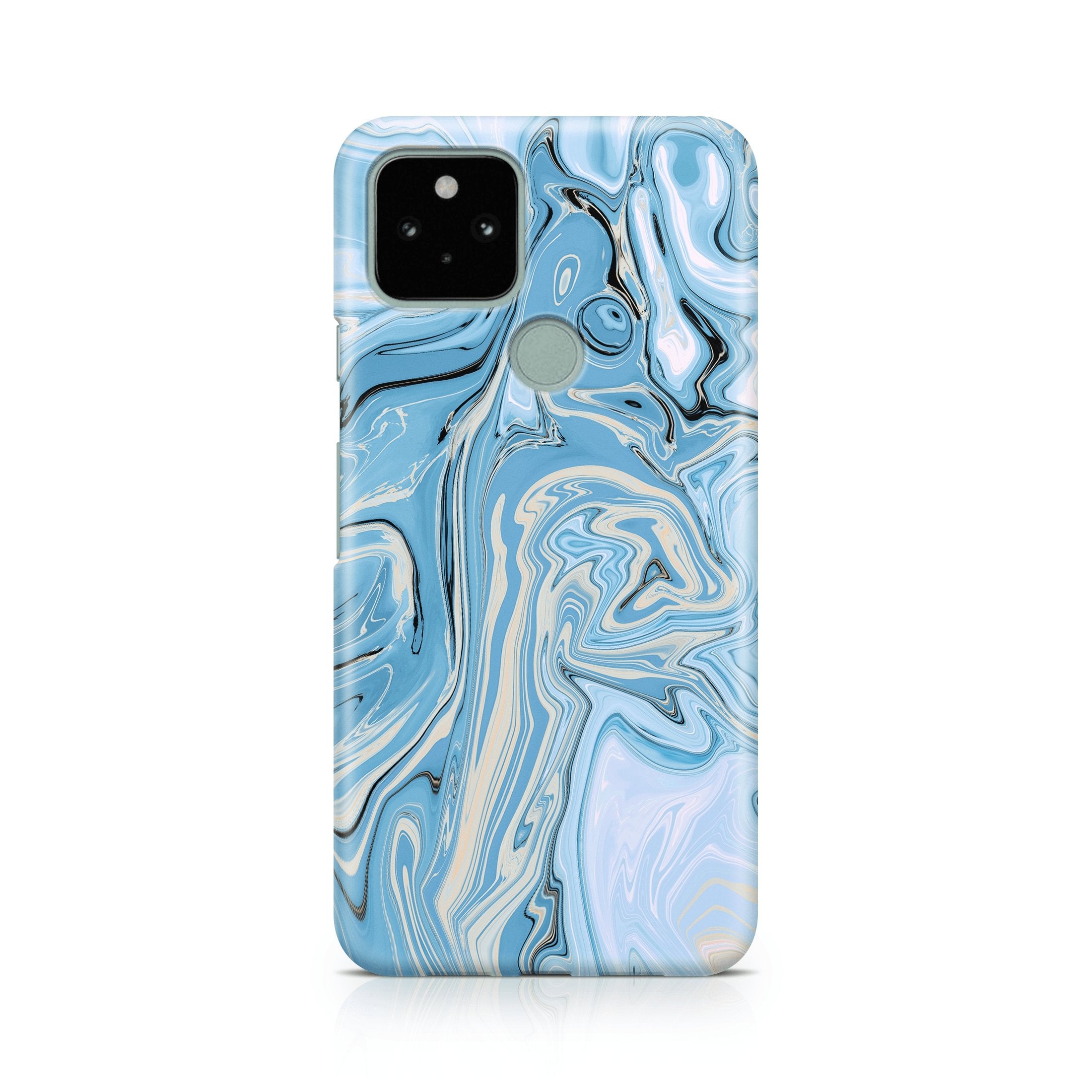 Blue & Creme Agate - Google phone case designs by CaseSwagger
