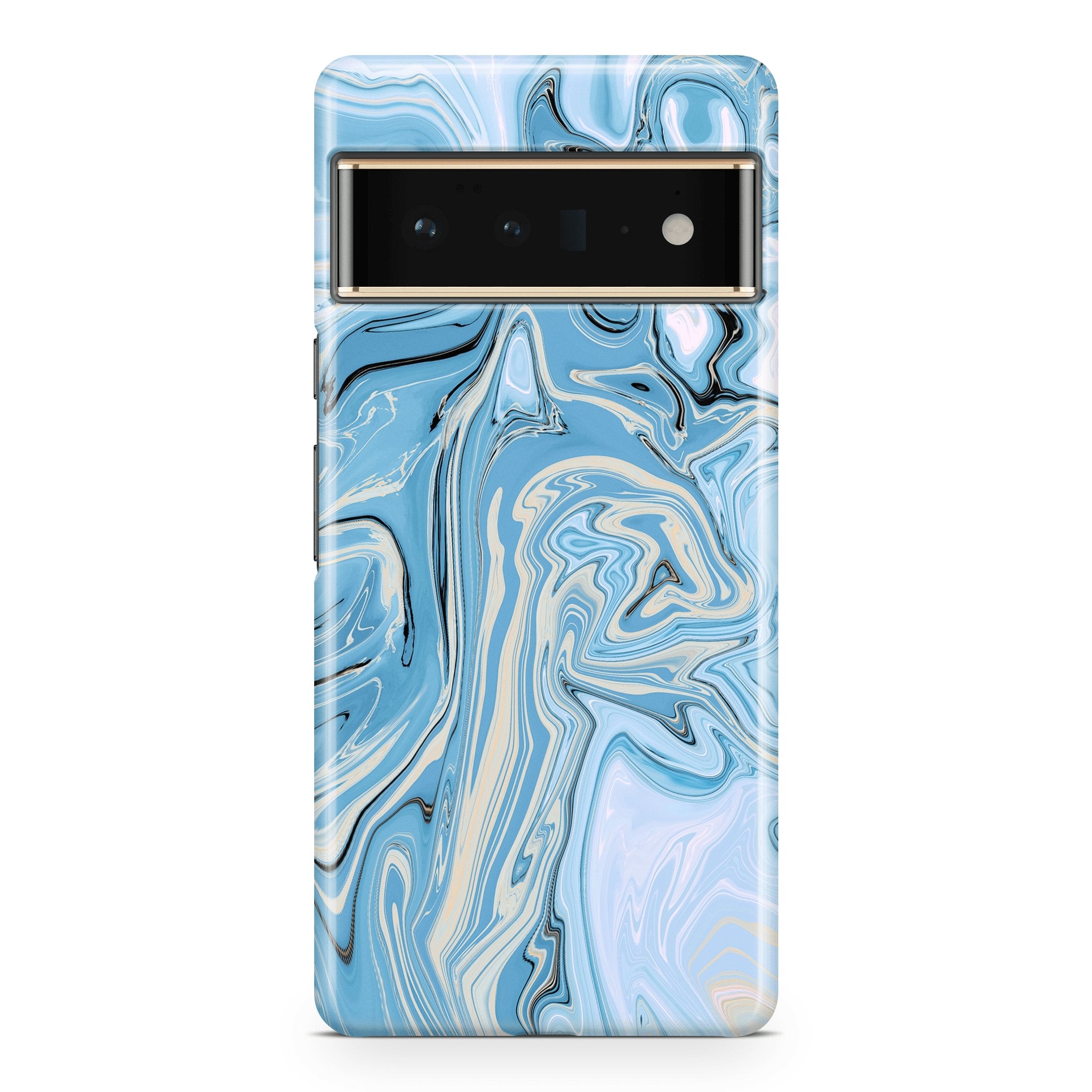Blue & Creme Agate - Google phone case designs by CaseSwagger
