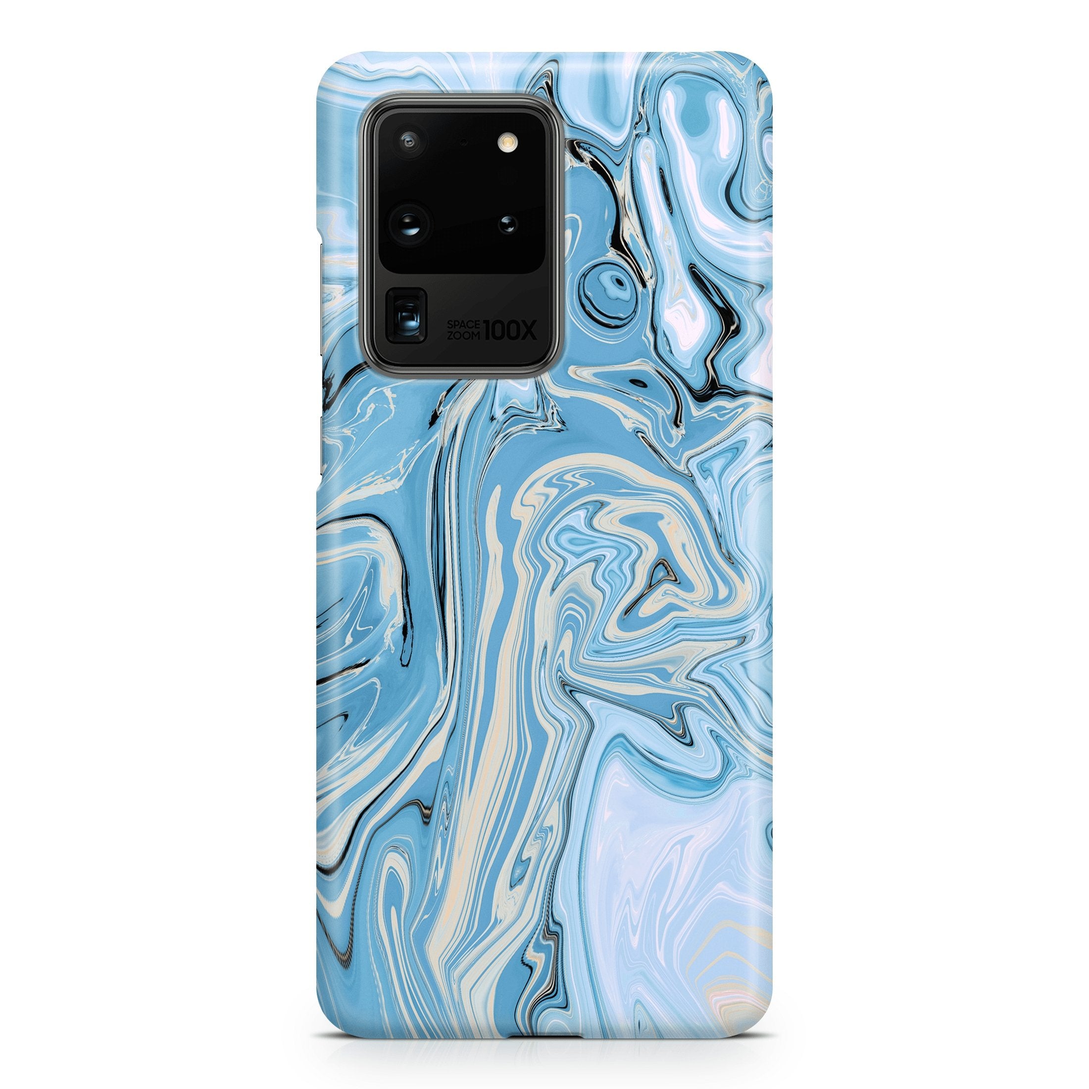 Blue & Creme Agate - Samsung phone case designs by CaseSwagger