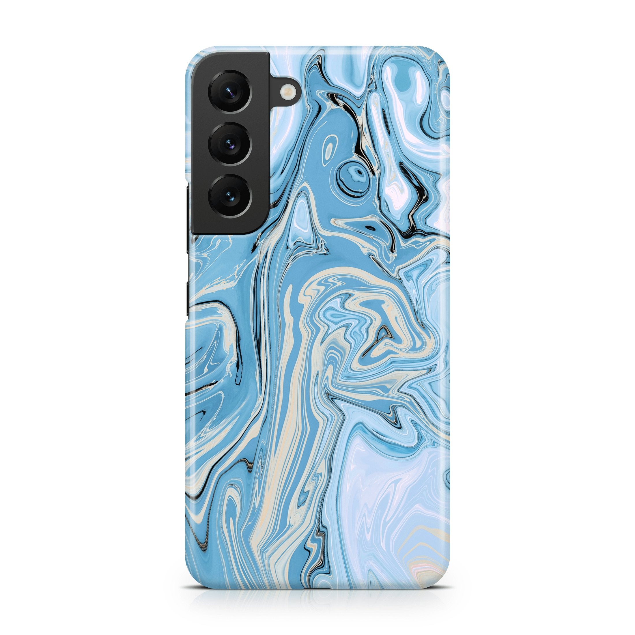 Blue & Creme Agate - Samsung phone case designs by CaseSwagger