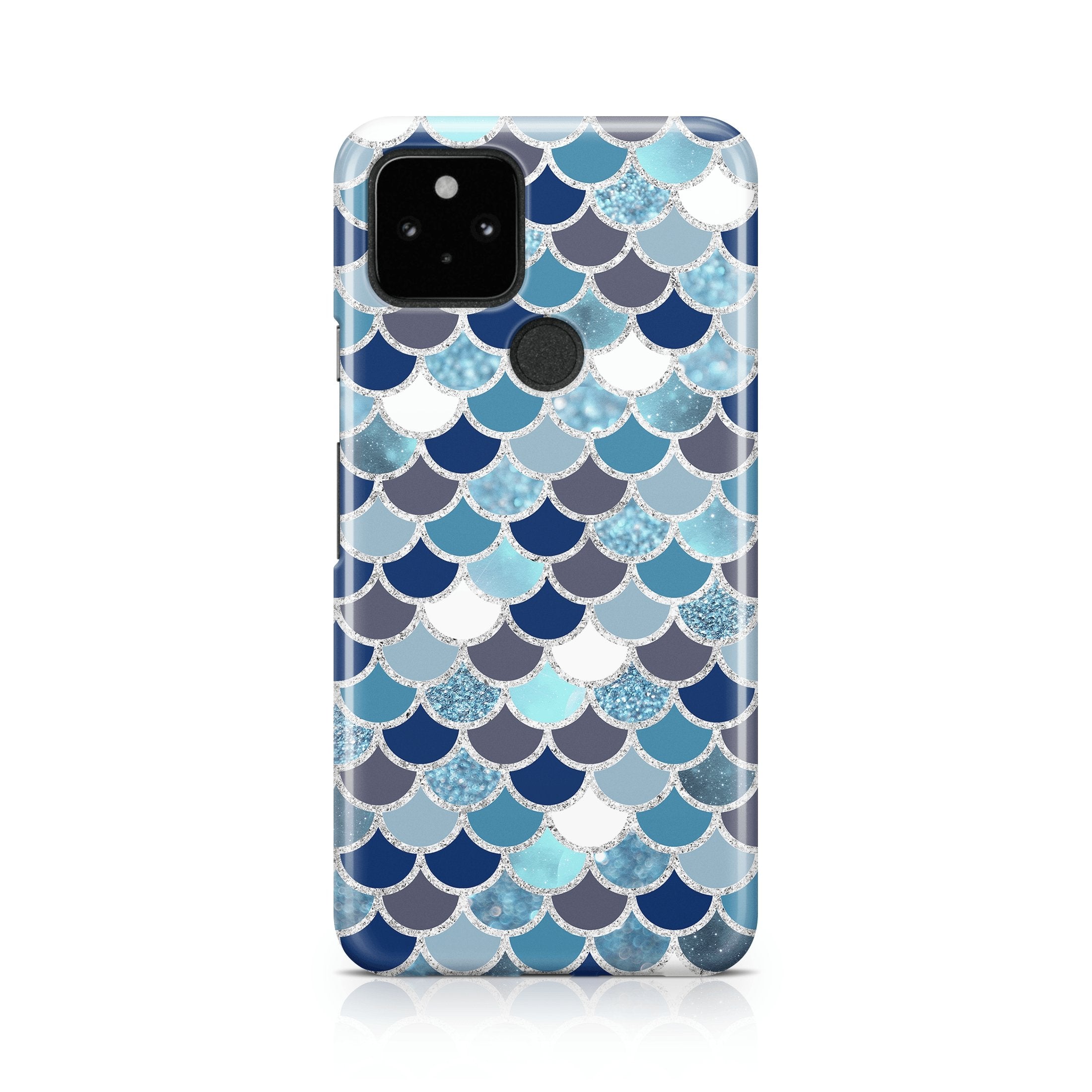 Blue & White Mermaid Scale - Google phone case designs by CaseSwagger