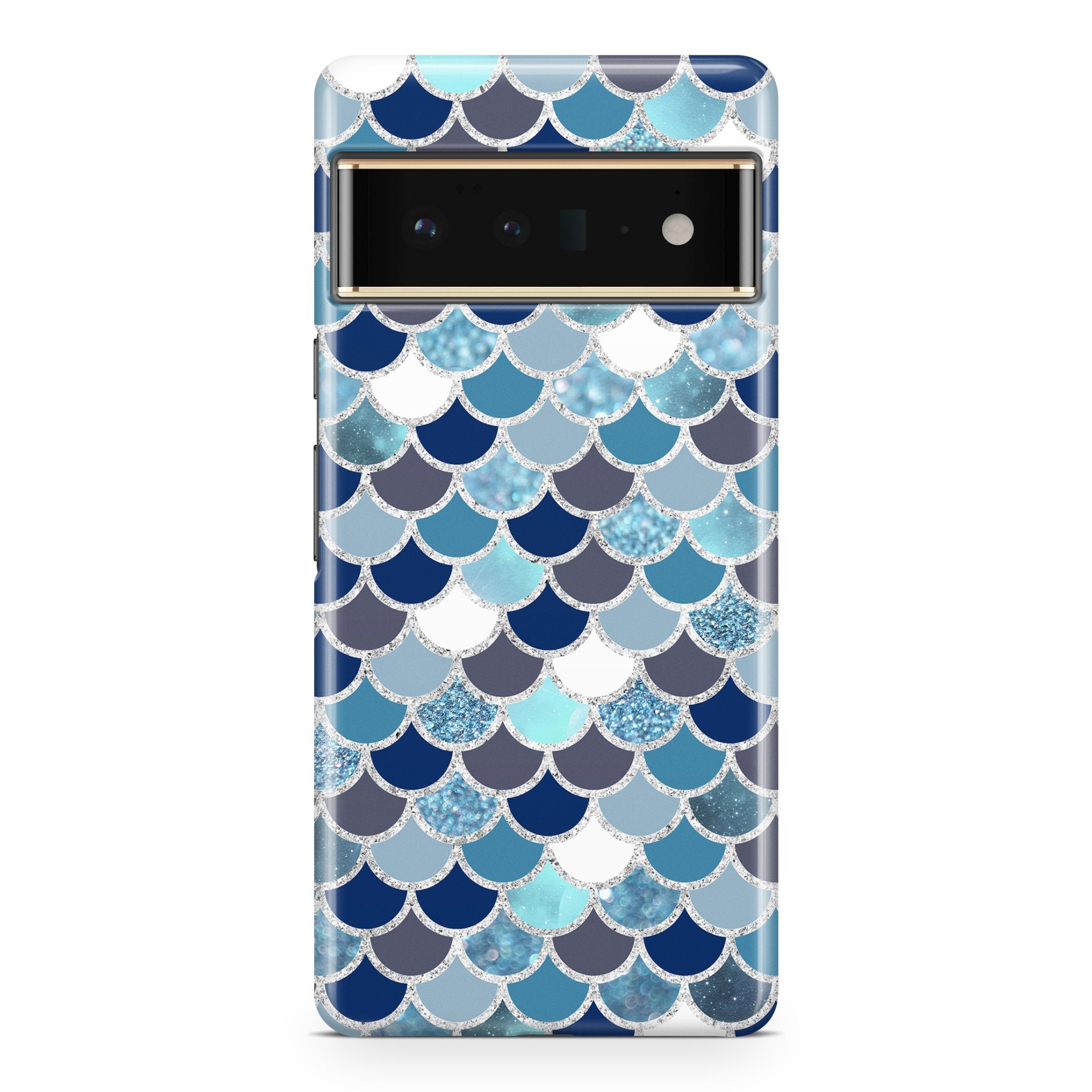Blue & White Mermaid Scale - Google phone case designs by CaseSwagger
