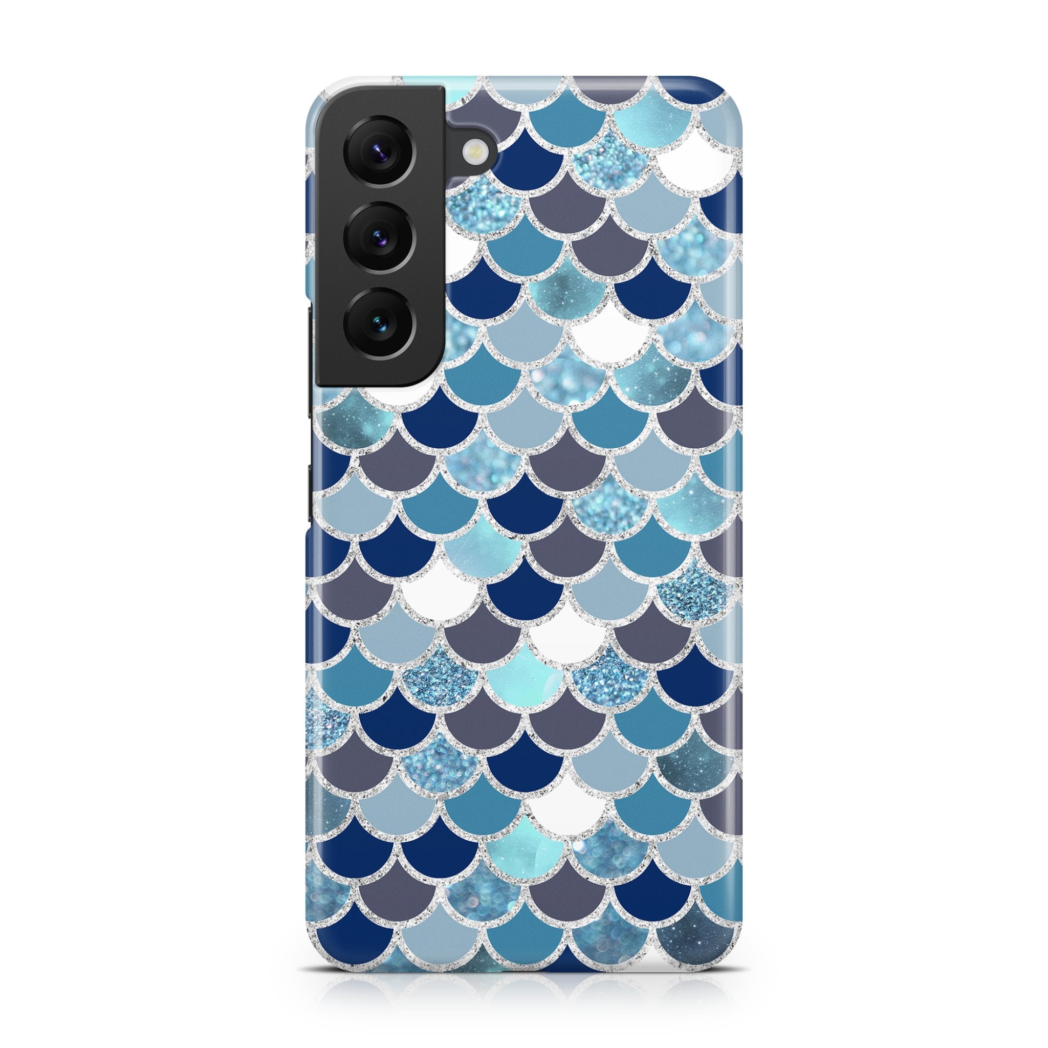 Blue & White Mermaid Scale - Samsung phone case designs by CaseSwagger