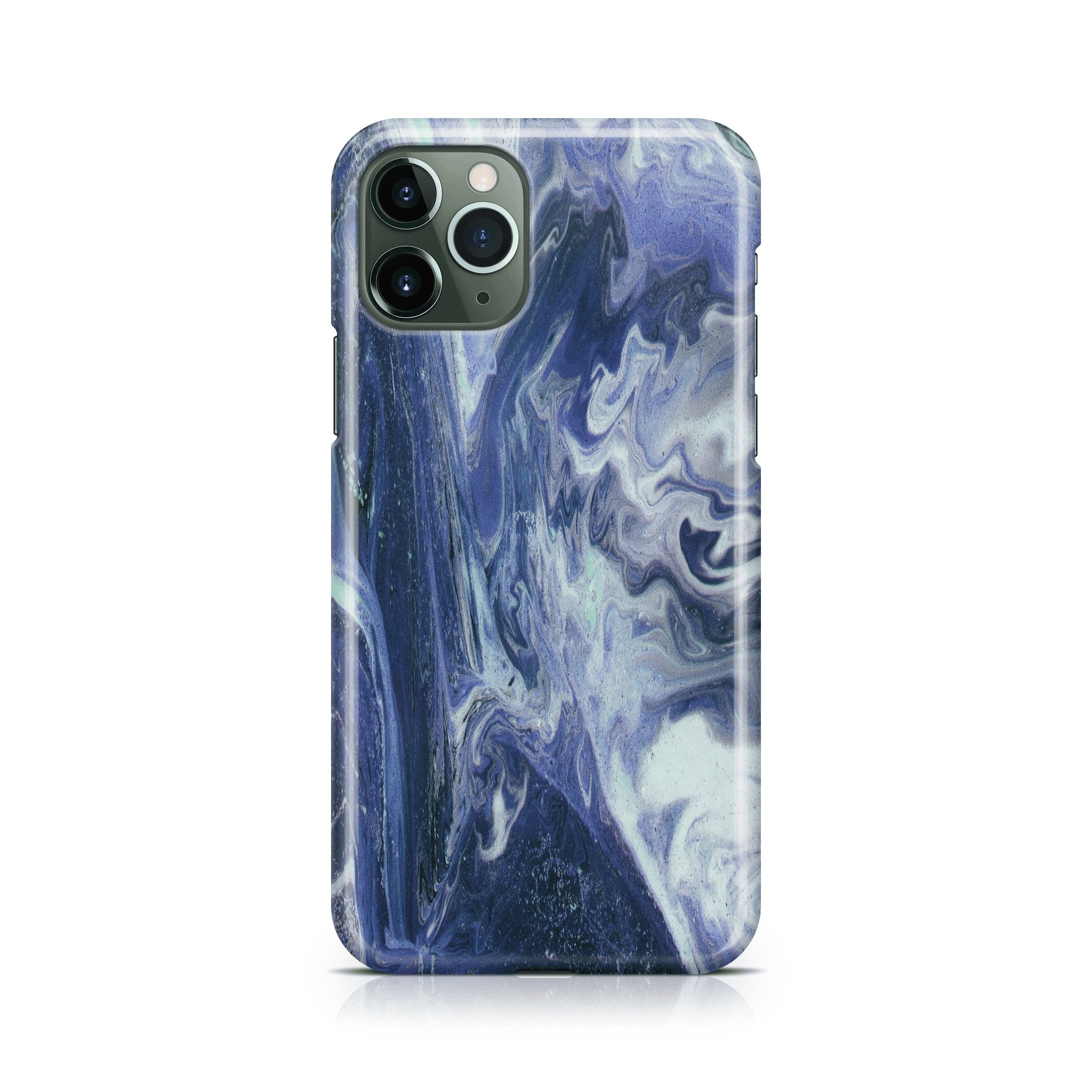 Dark Blue Agate - iPhone phone case designs by CaseSwagger