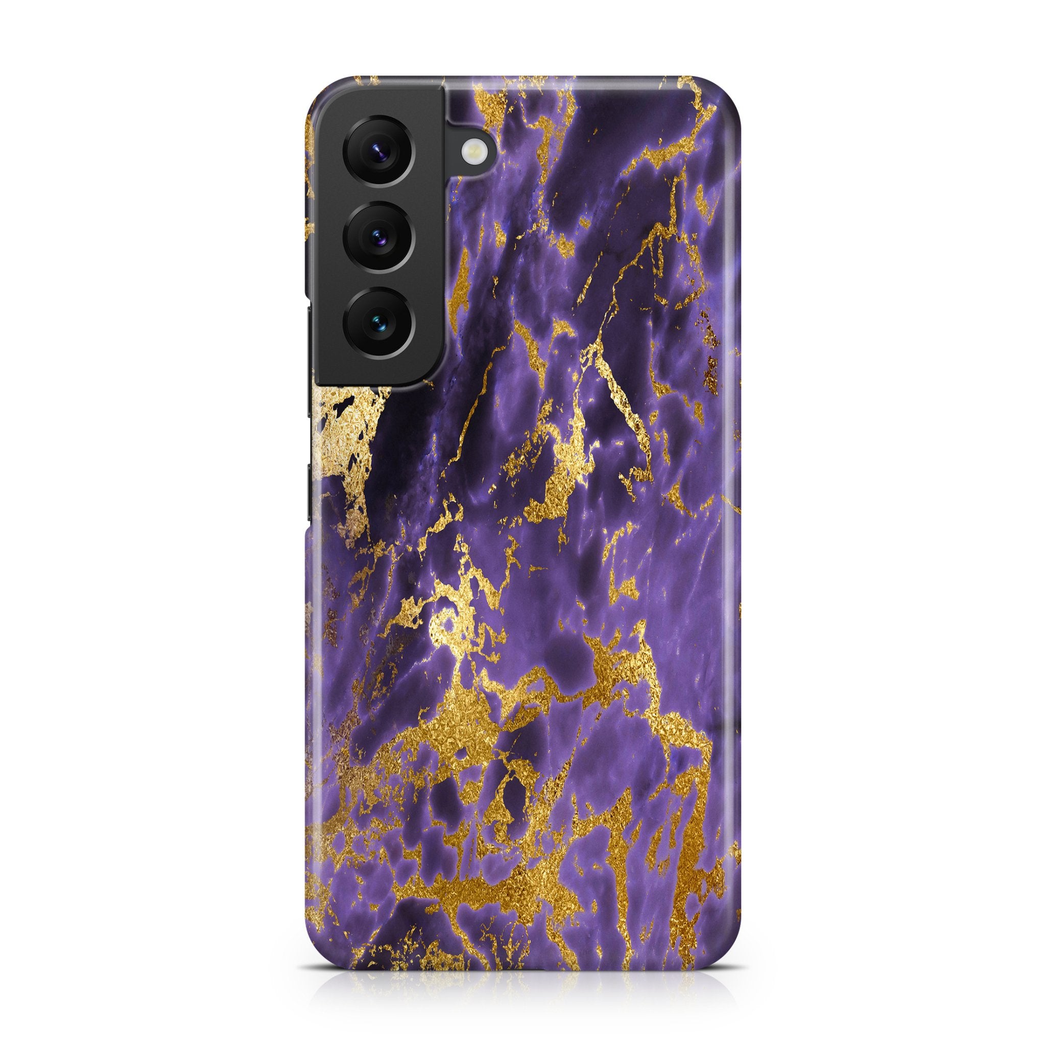 Dark Purple Gold Marble - Samsung phone case designs by CaseSwagger