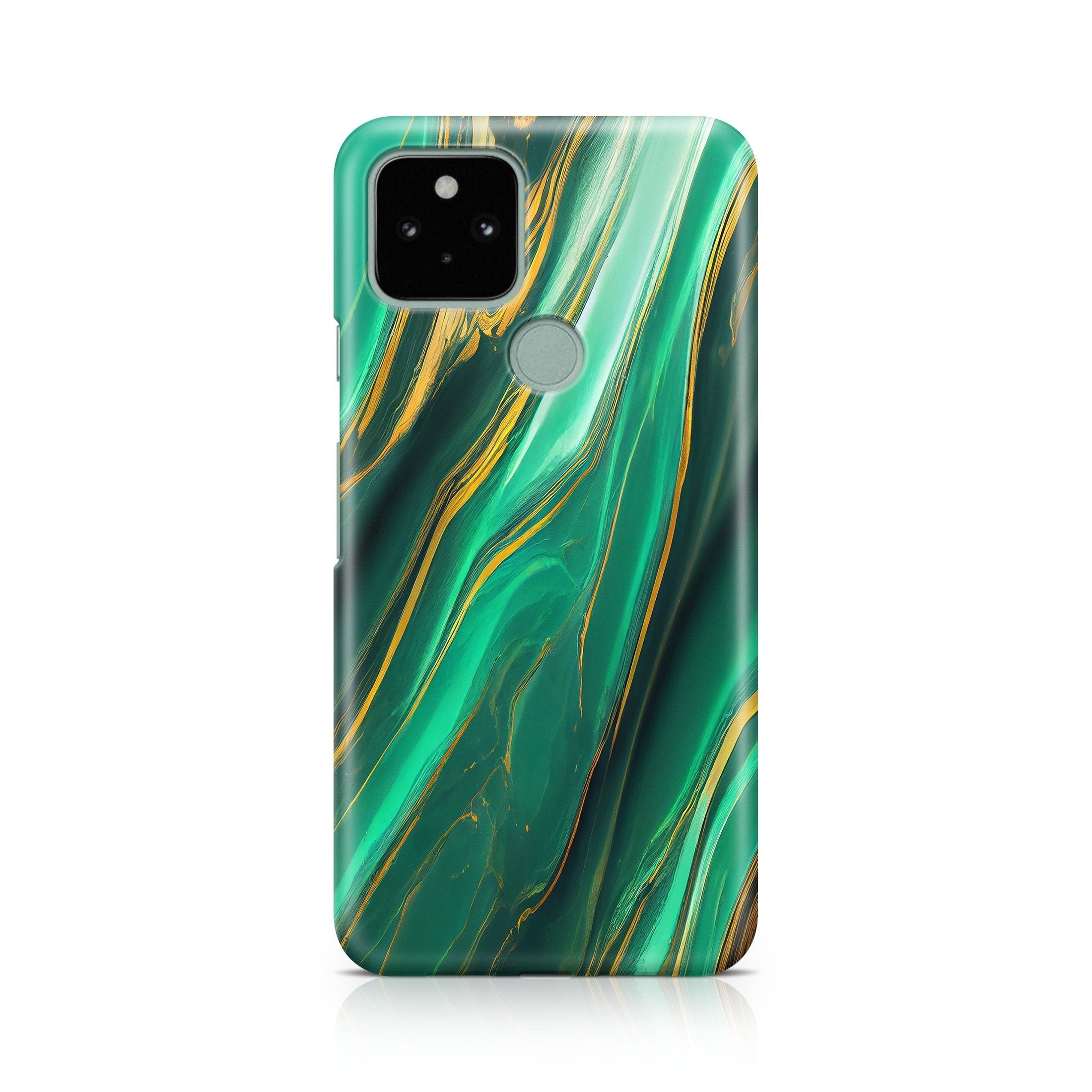 Emerald Marble - Google phone case designs by CaseSwagger