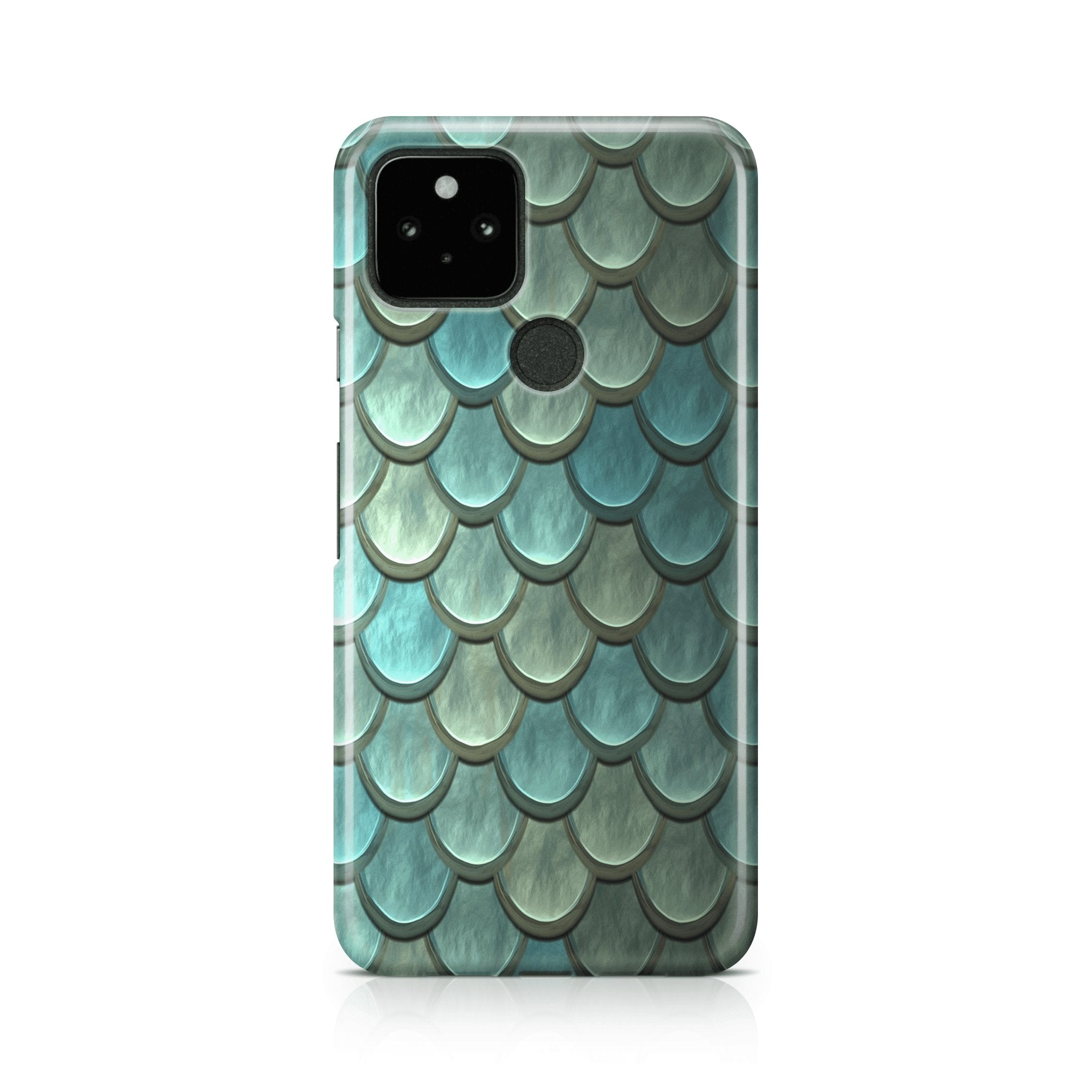 Green Mermaid Scale - Google phone case designs by CaseSwagger