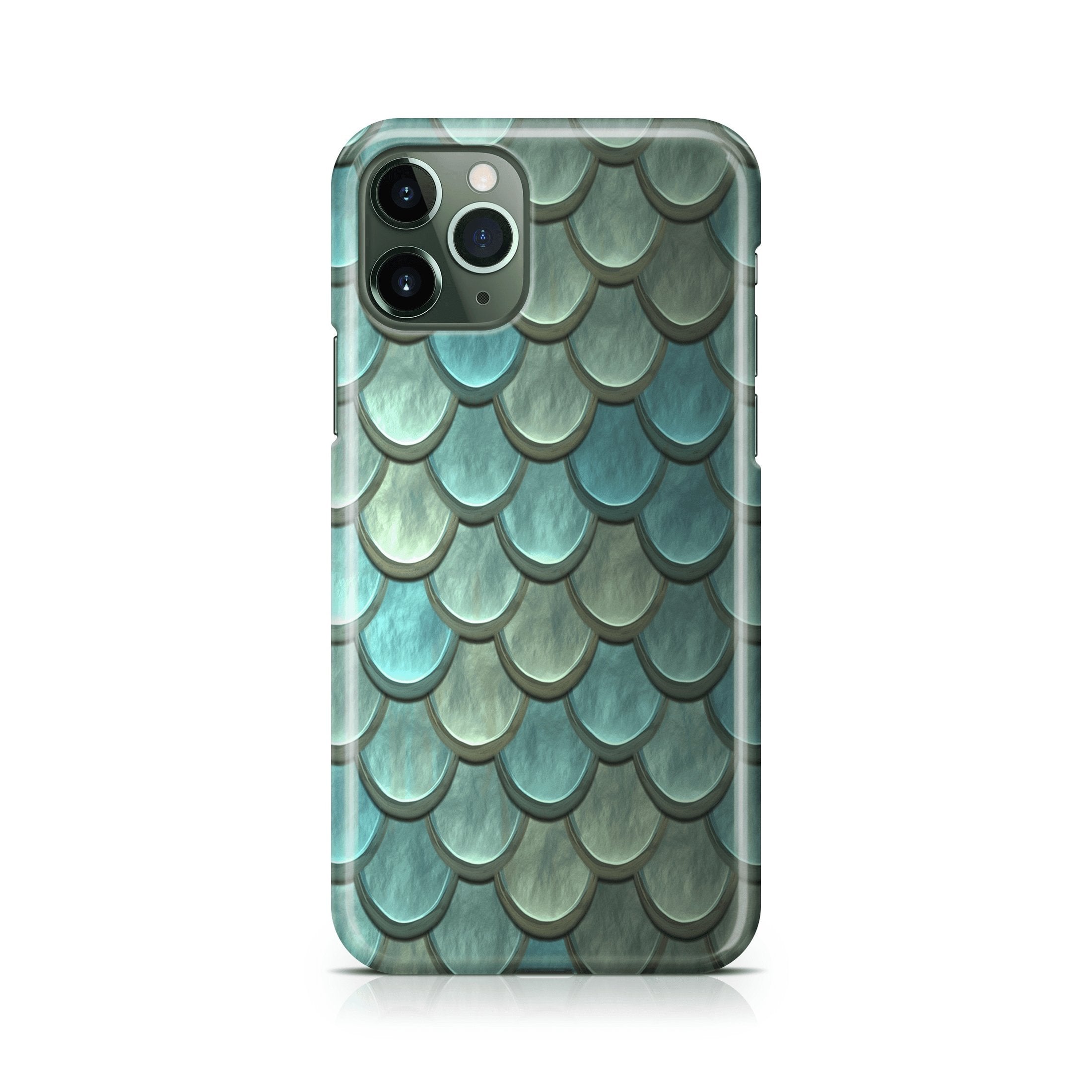 Green Mermaid Scale - iPhone phone case designs by CaseSwagger