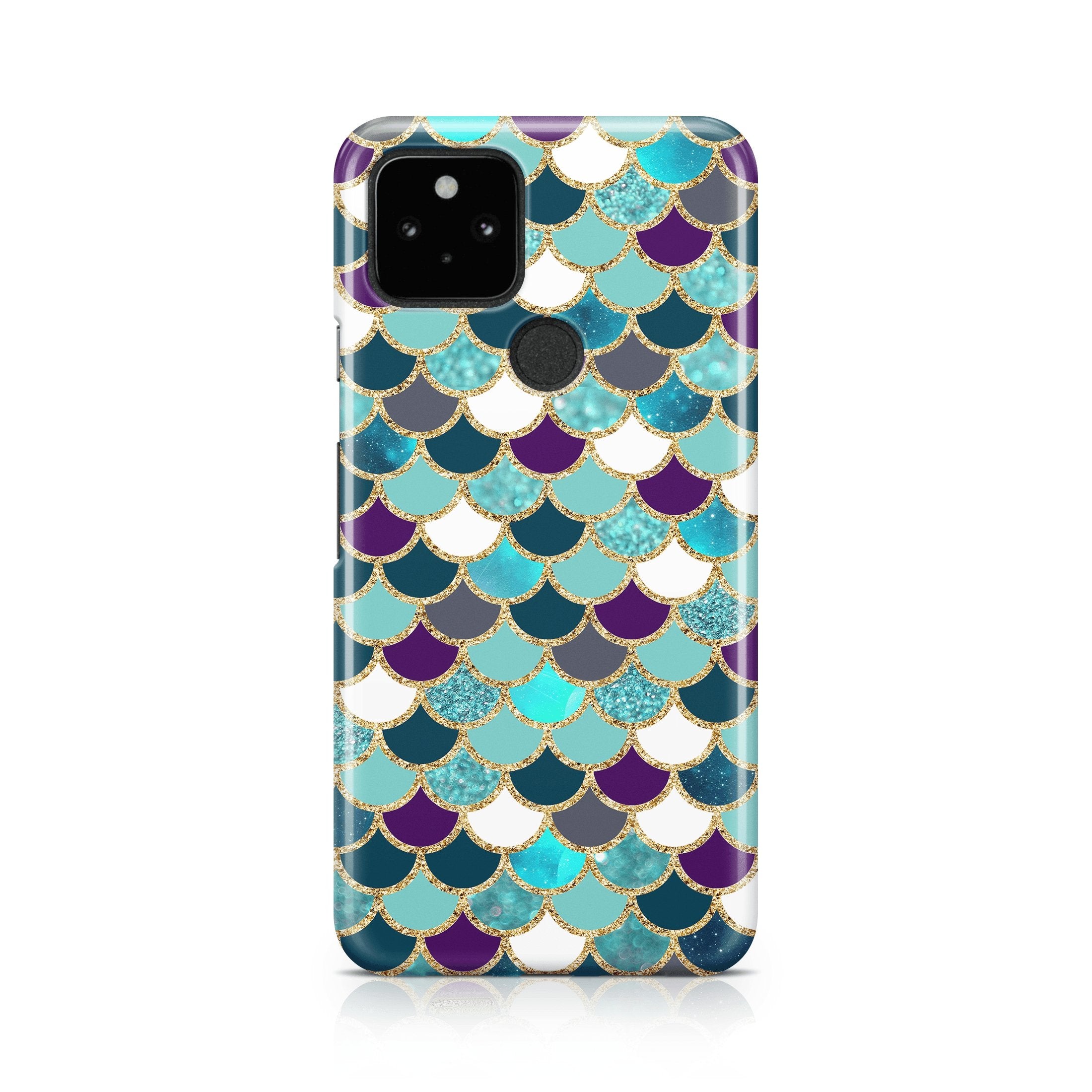 Green & Purple (Gold) Mermaid Scale - Google phone case designs by CaseSwagger