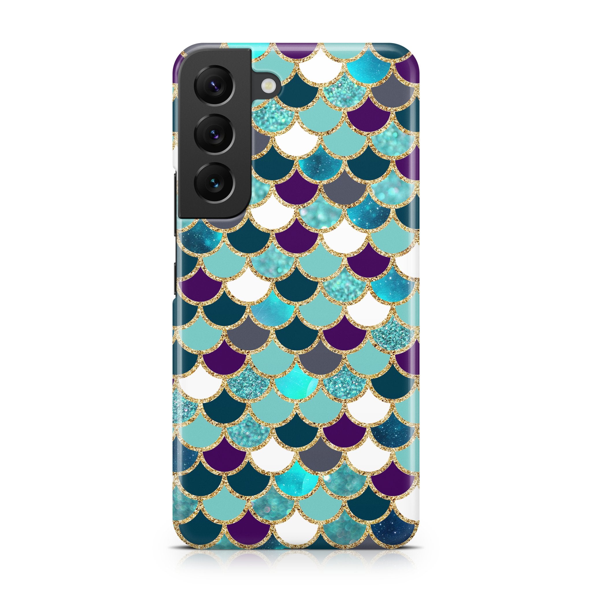 Green & Purple (Gold) Mermaid Scale - Samsung phone case designs by CaseSwagger