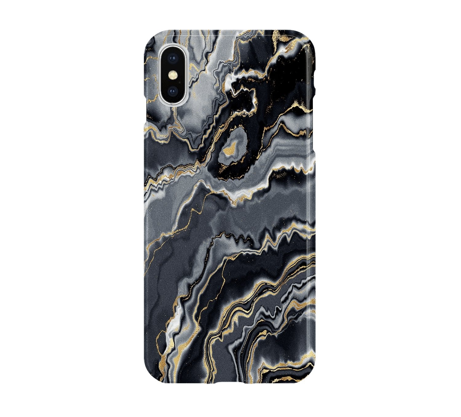 Grey & Gold Agate - iPhone phone case designs by CaseSwagger