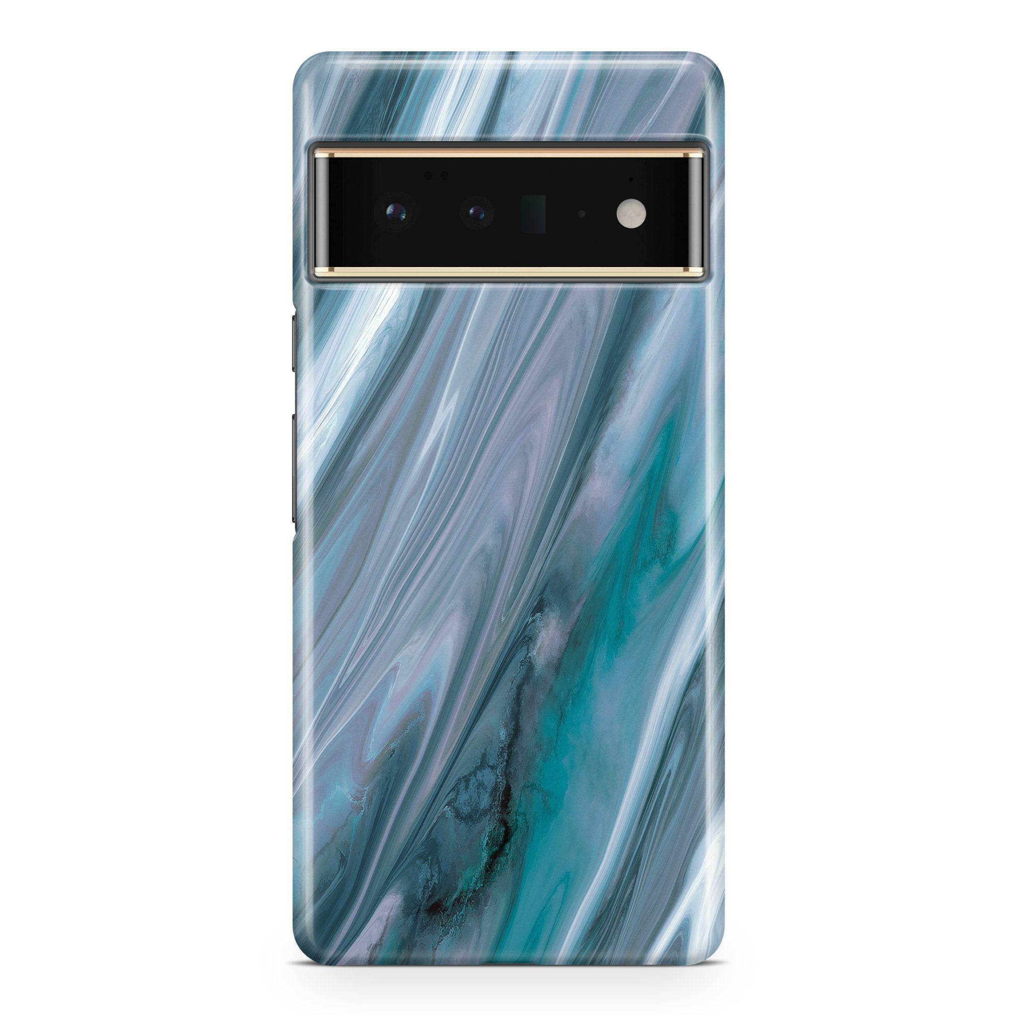 Grey & Turquoise Agate - Google phone case designs by CaseSwagger