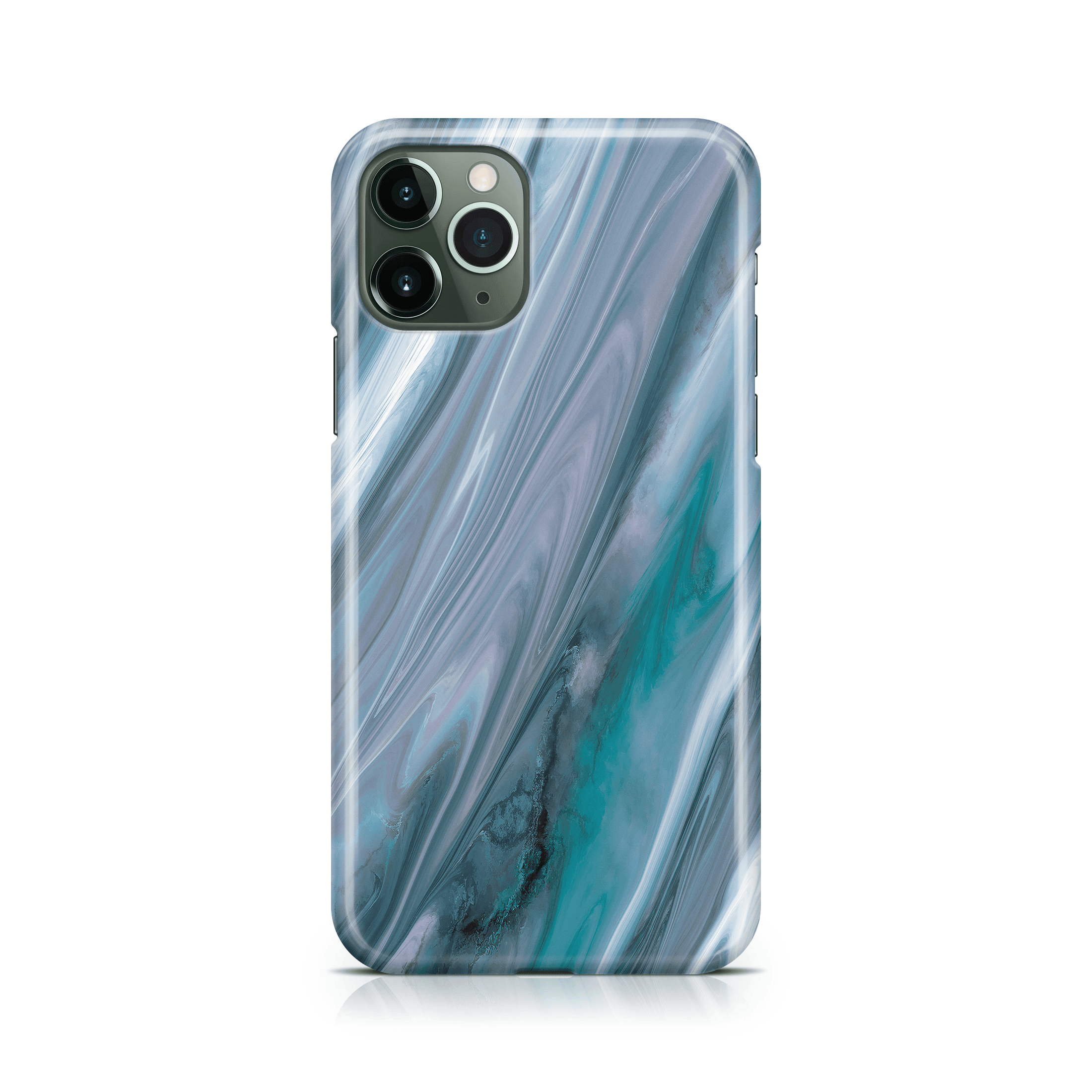 Grey & Turquoise Agate - iPhone phone case designs by CaseSwagger