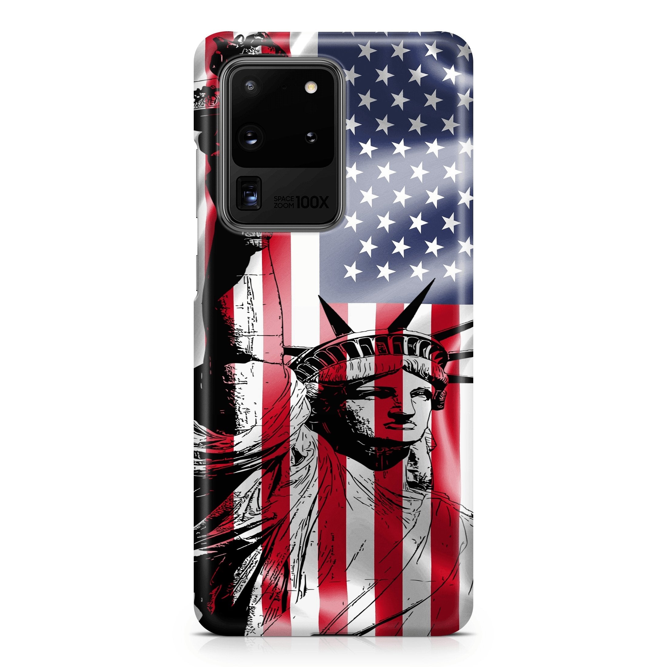 Lady Liberty American Flag - Samsung phone case designs by CaseSwagger