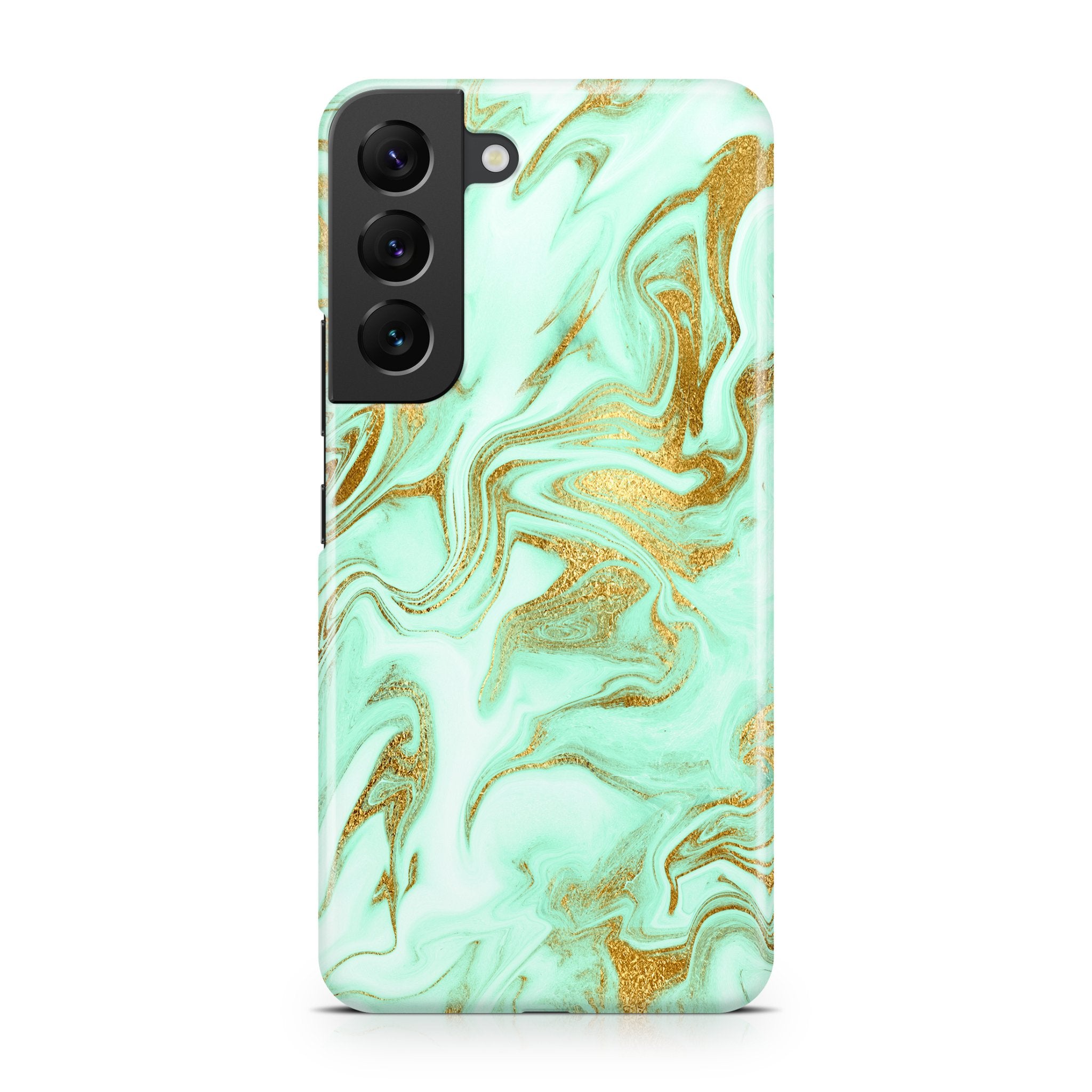 Mint Gold Marble - Samsung phone case designs by CaseSwagger