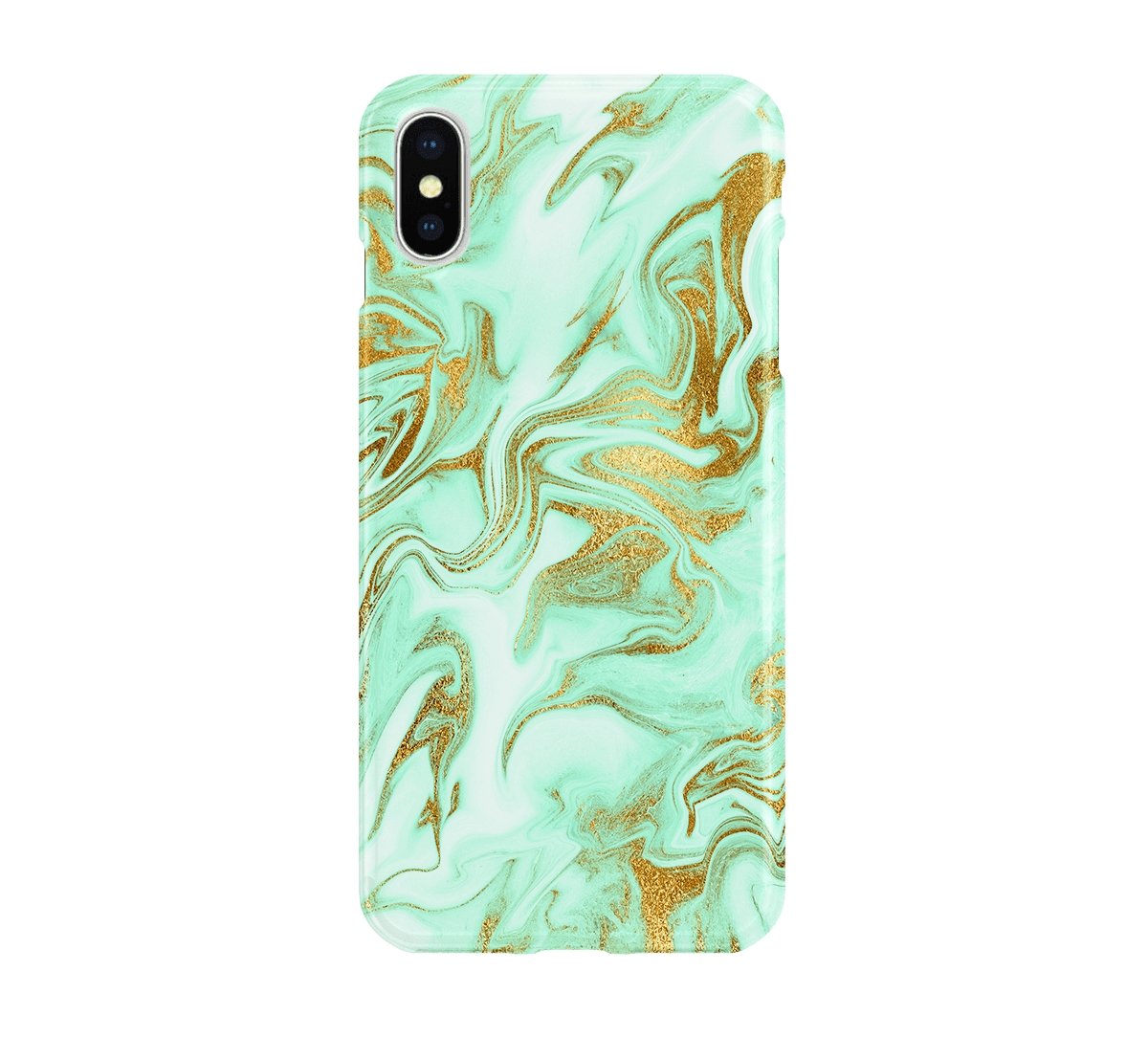 Mint Gold Marble - iPhone