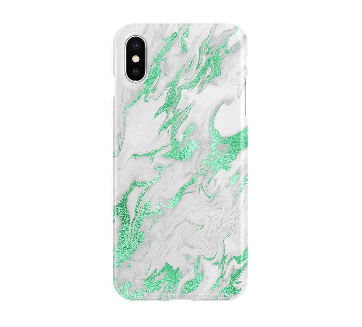 Mint White Marble - iPhone phone case designs by CaseSwagger