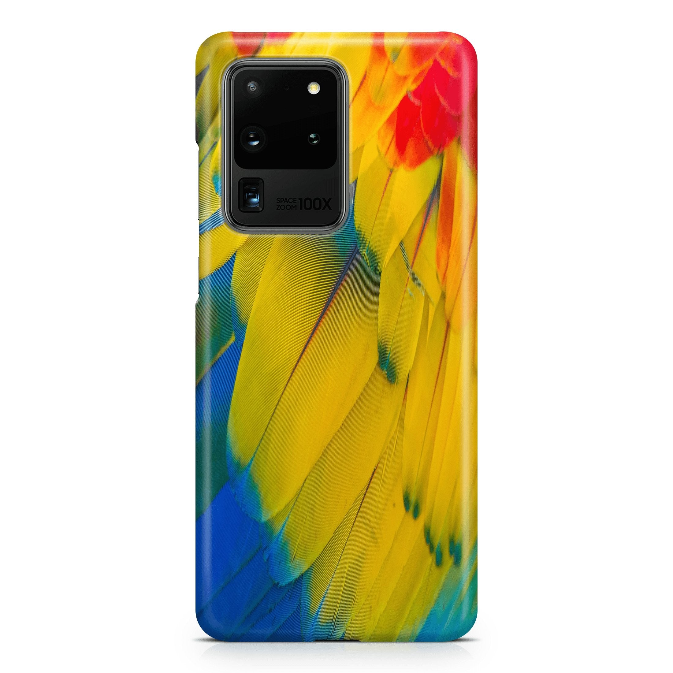 Parrot Feathers - Samsung phone case designs by CaseSwagger