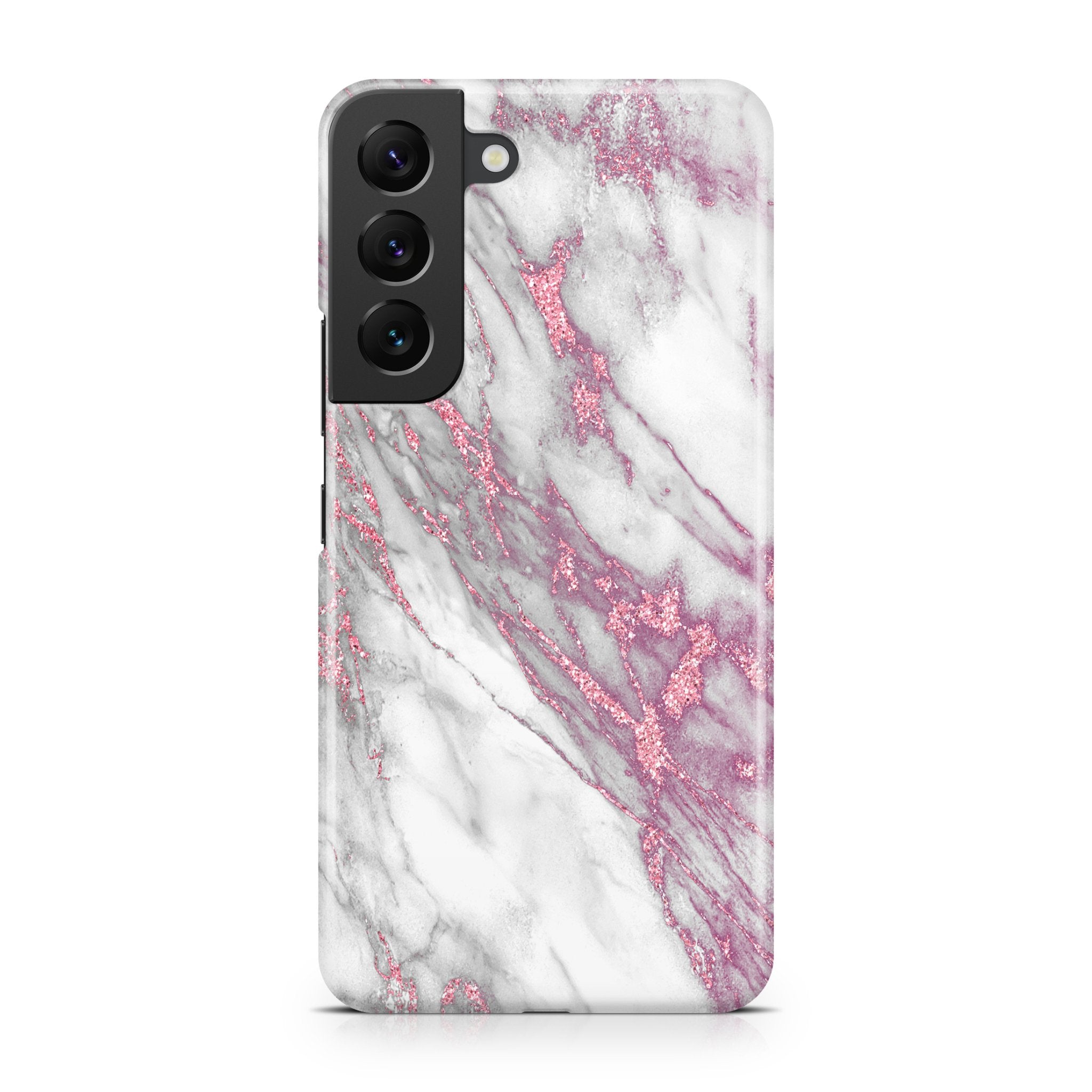Pink & White Marble - Samsung phone case designs by CaseSwagger