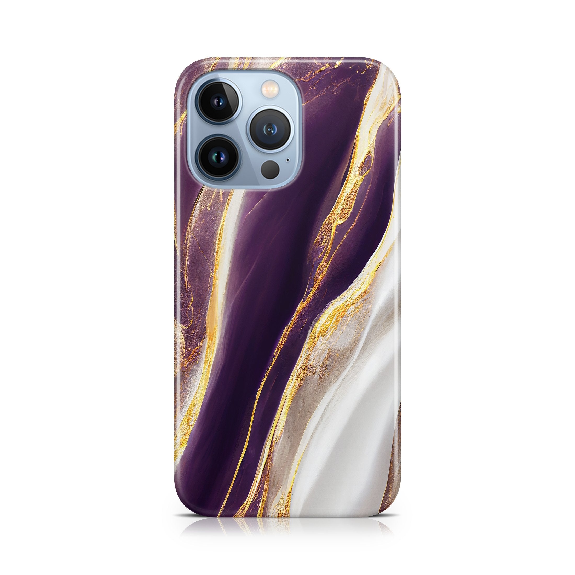 Purple Marble - iPhone phone case designs by CaseSwagger
