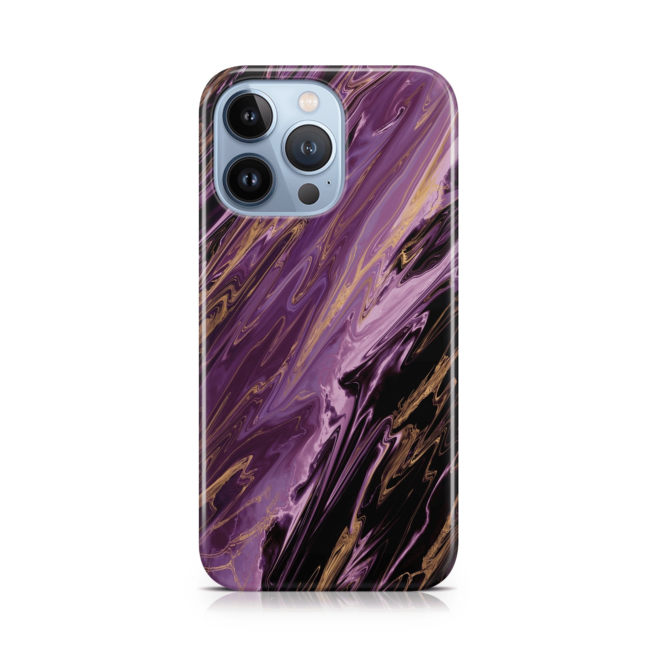 Purple Swirl Agate - iPhone phone case designs by CaseSwagger