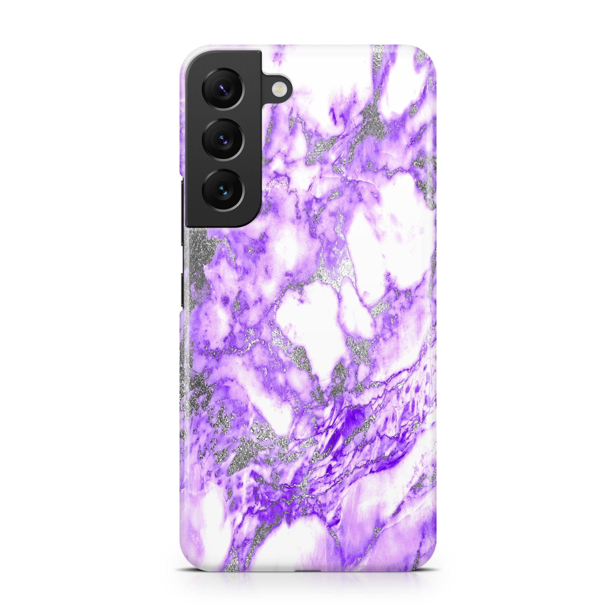 Purple & Silver Marble I - Samsung phone case designs by CaseSwagger