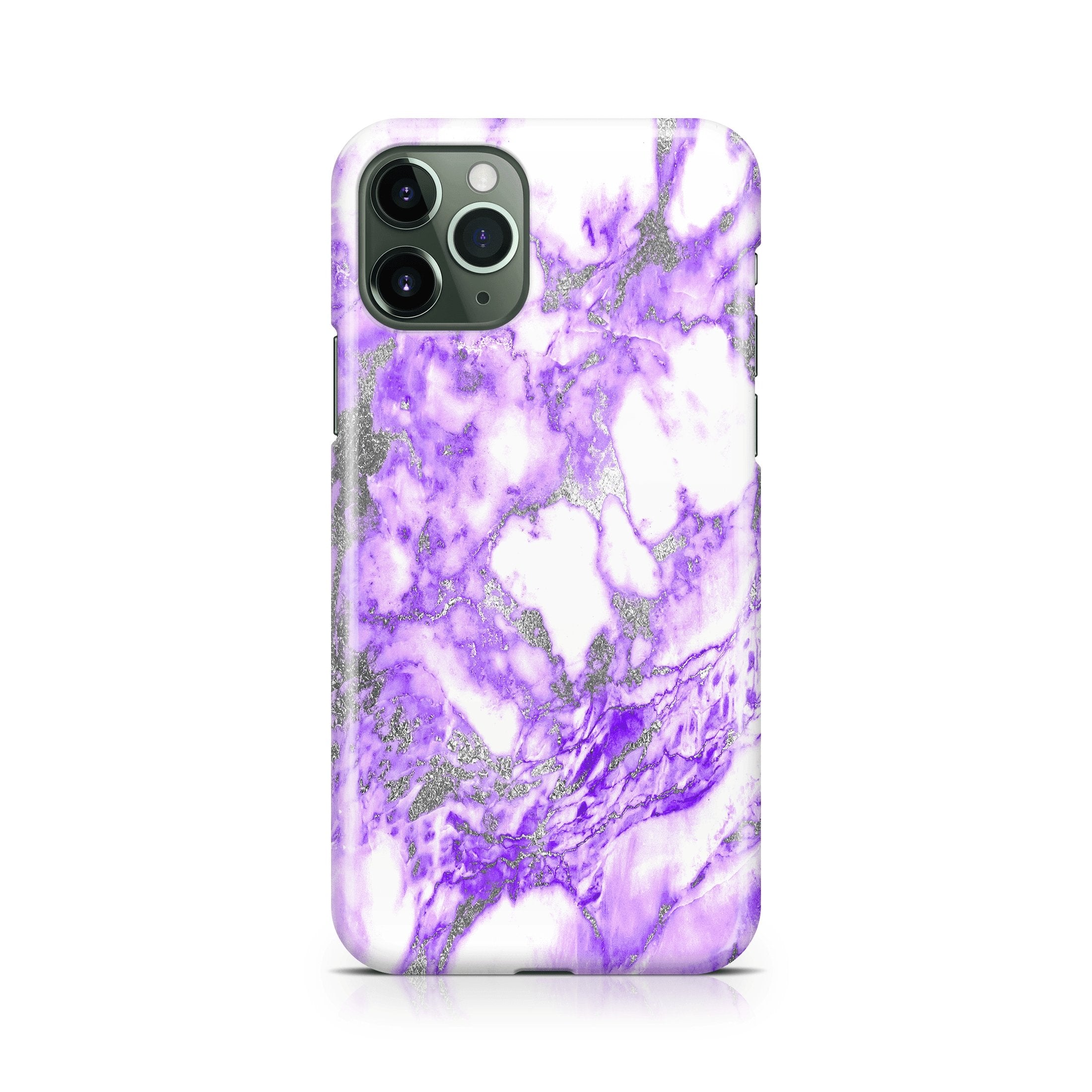 Purple & Silver Marble I - iPhone