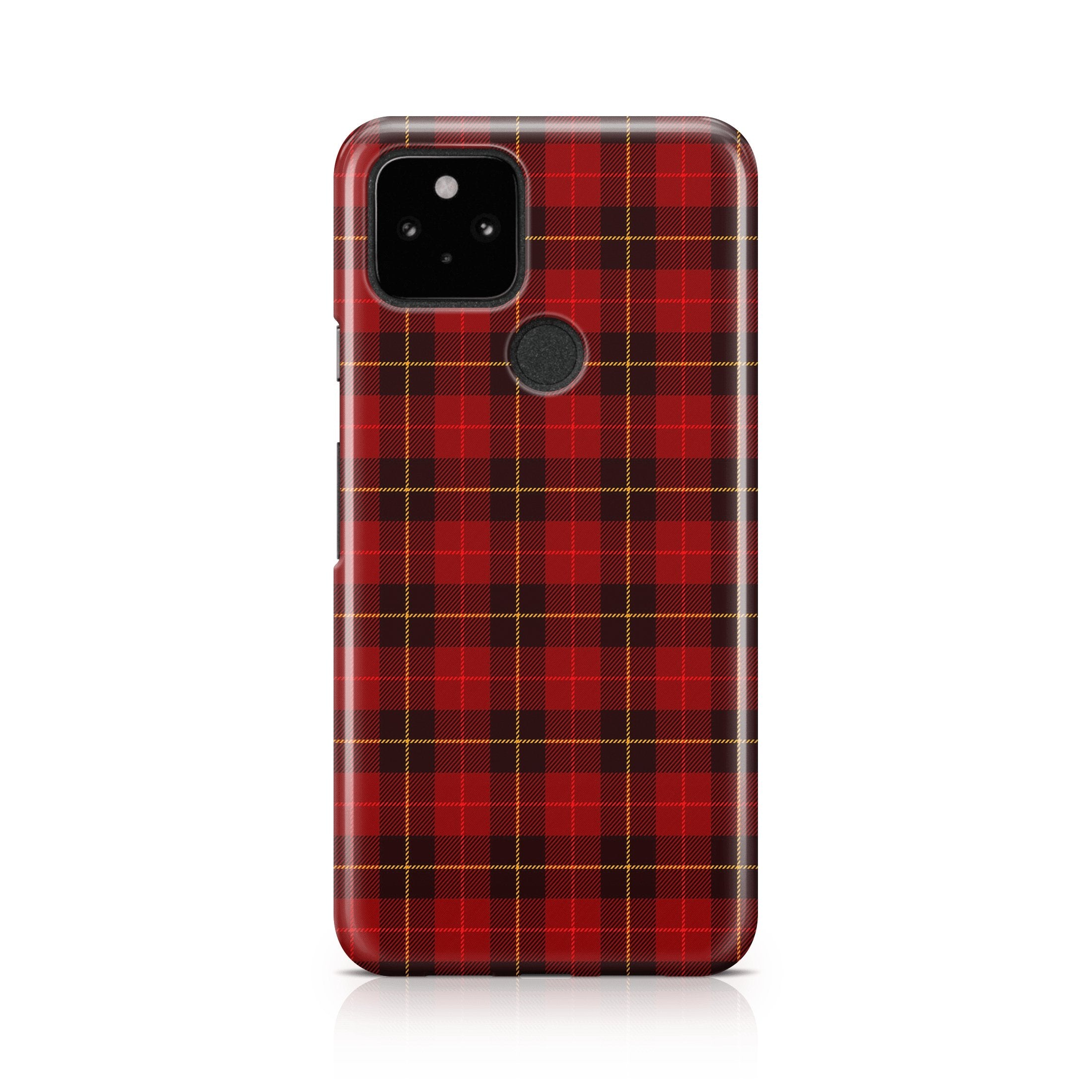 Red Plaid Tartan - Google phone case designs by CaseSwagger