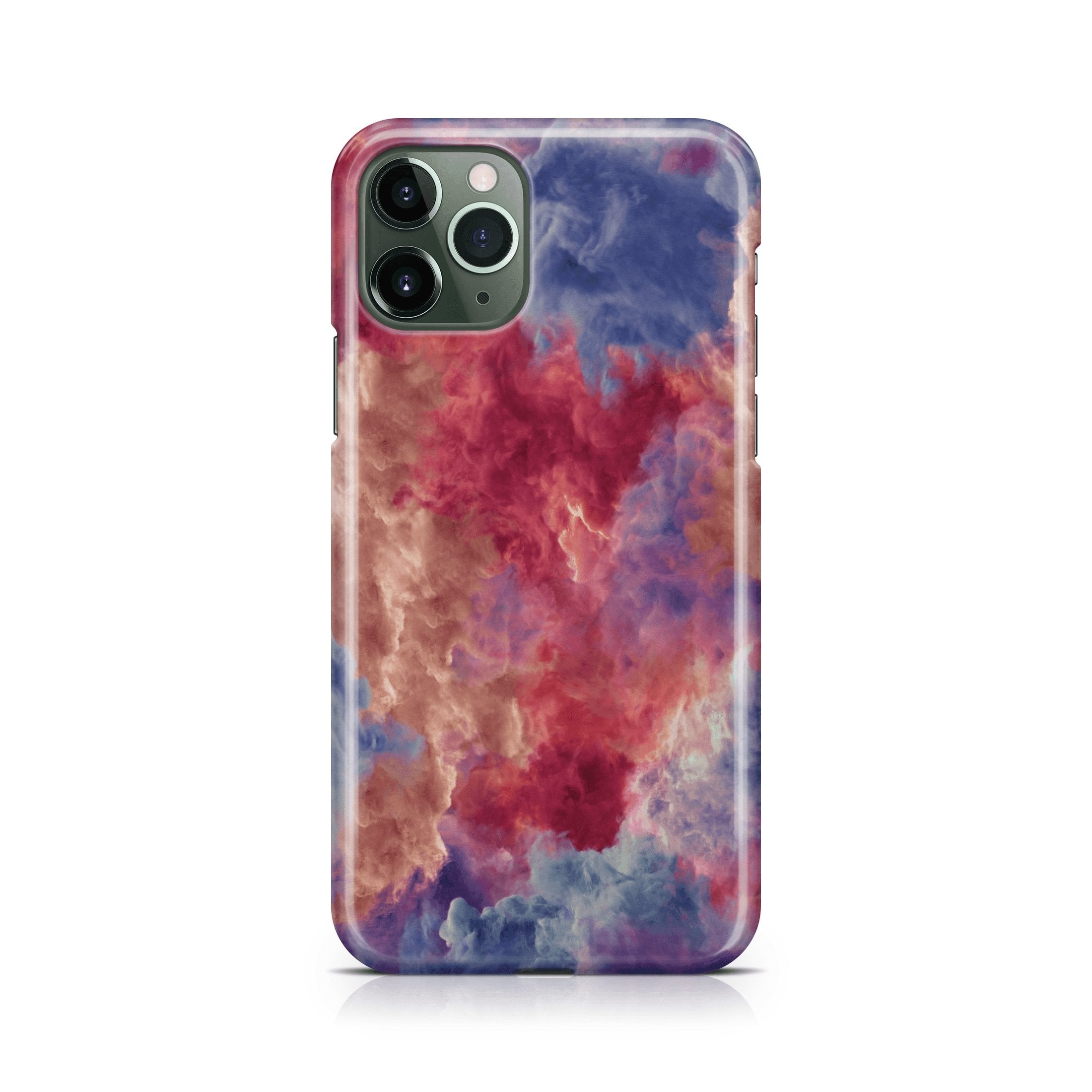 Red & Blue Smoke Cloud - iPhone phone case designs by CaseSwagger