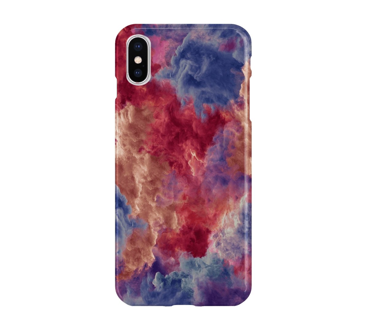 Red & Blue Smoke Cloud - iPhone phone case designs by CaseSwagger