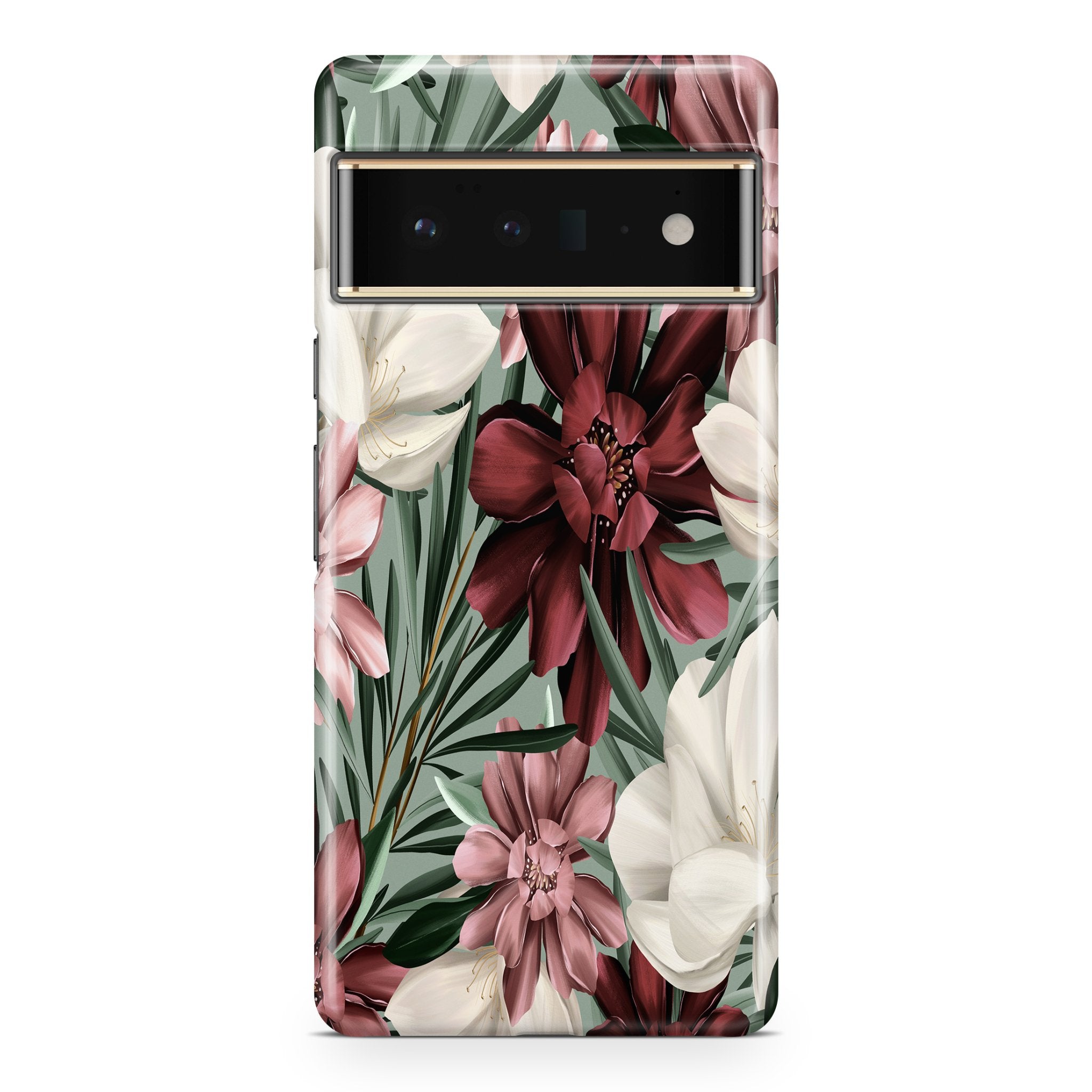 Red & Pink Floral - Google phone case designs by CaseSwagger