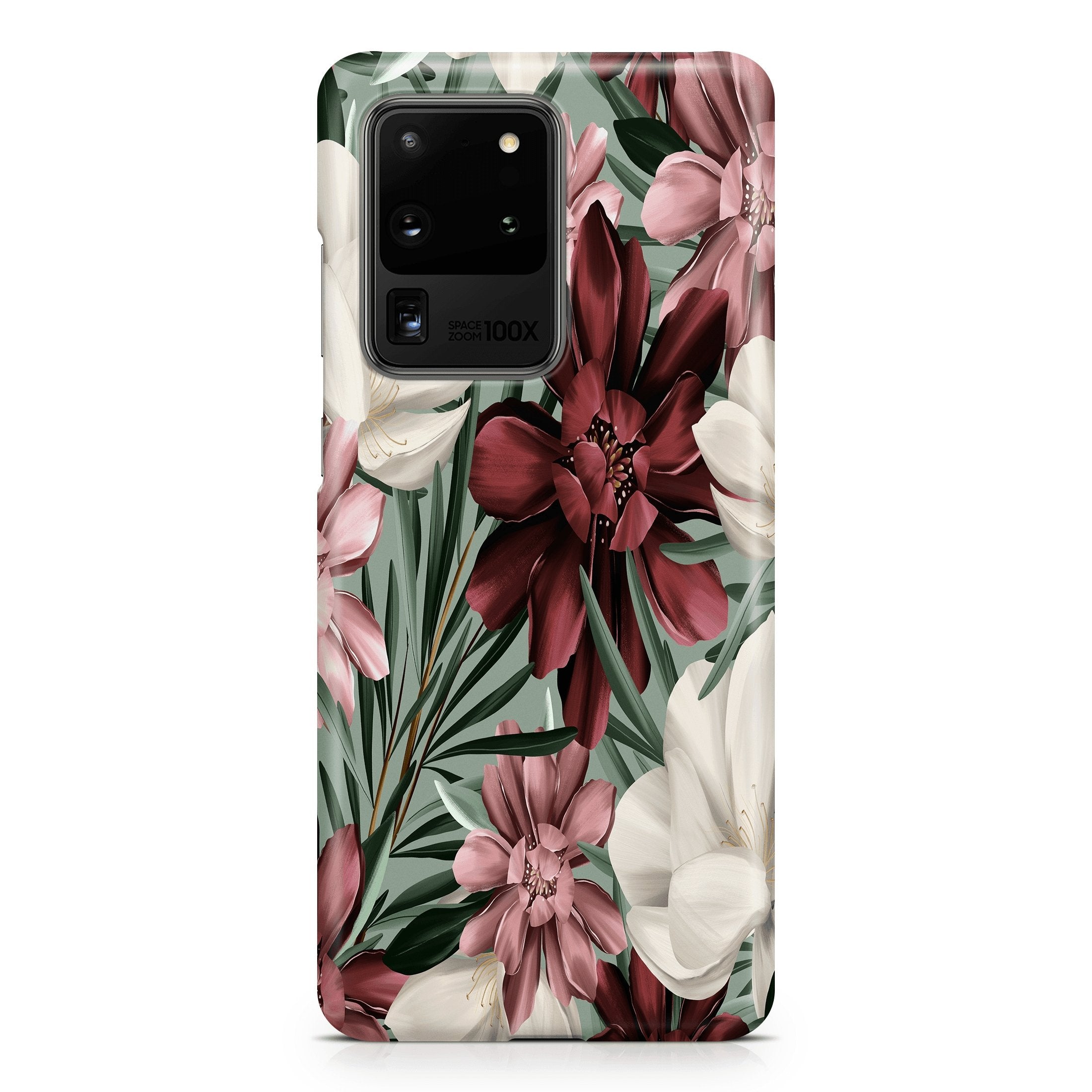 Red & Pink Floral - Samsung phone case designs by CaseSwagger