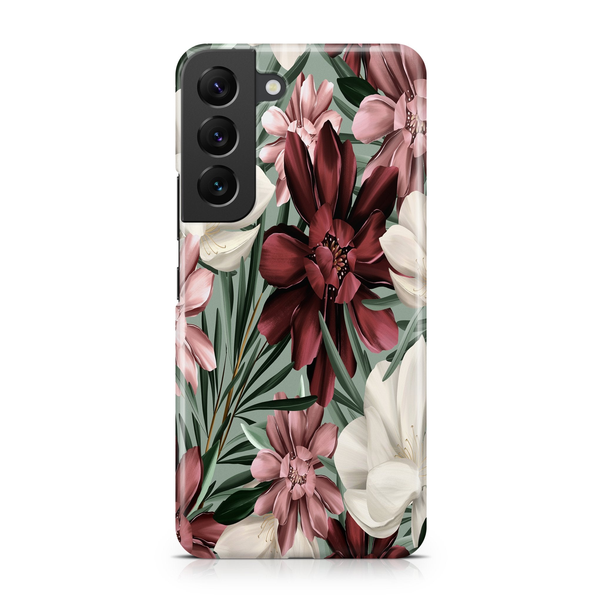 Red & Pink Floral - Samsung phone case designs by CaseSwagger