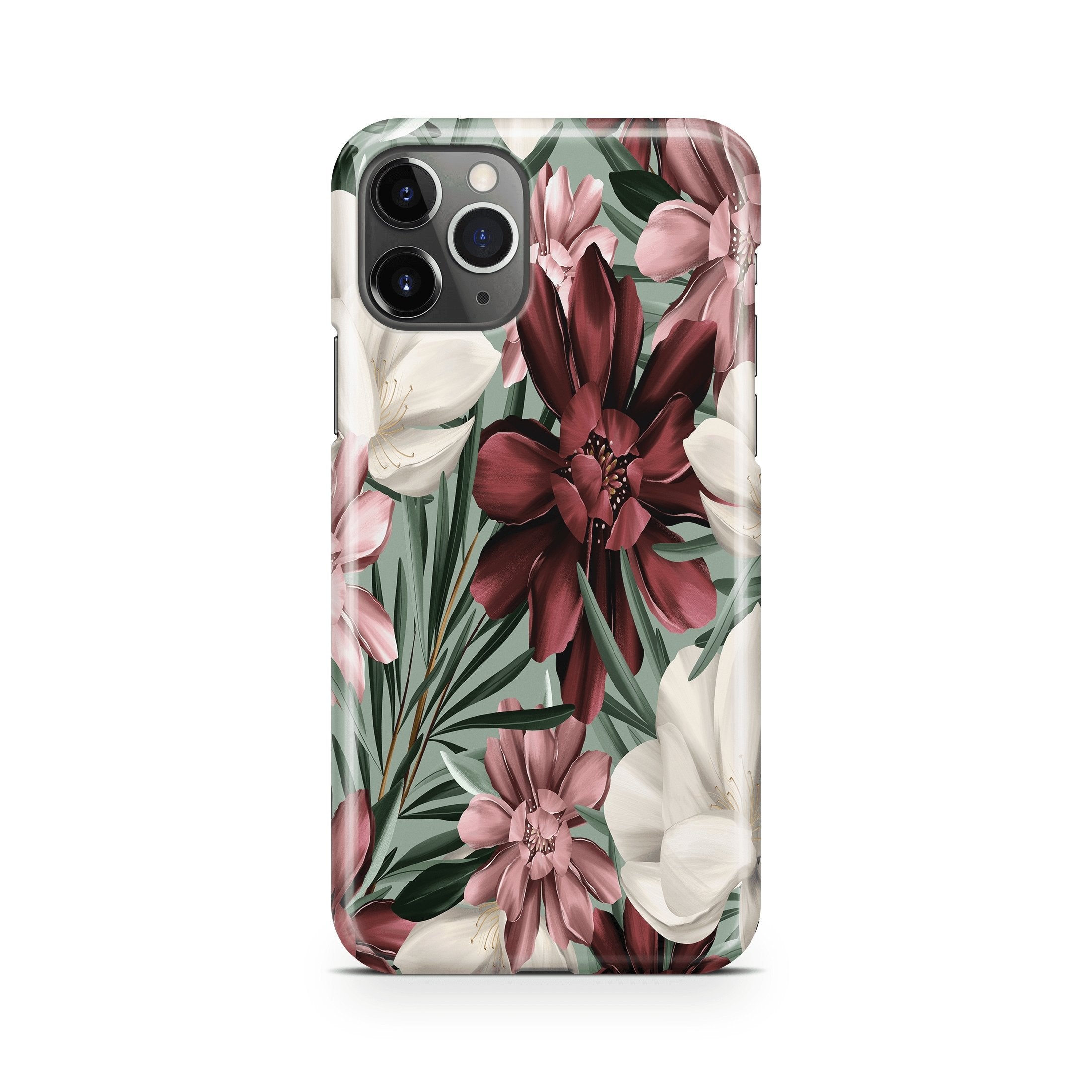 Red & Pink Floral - iPhone phone case designs by CaseSwagger