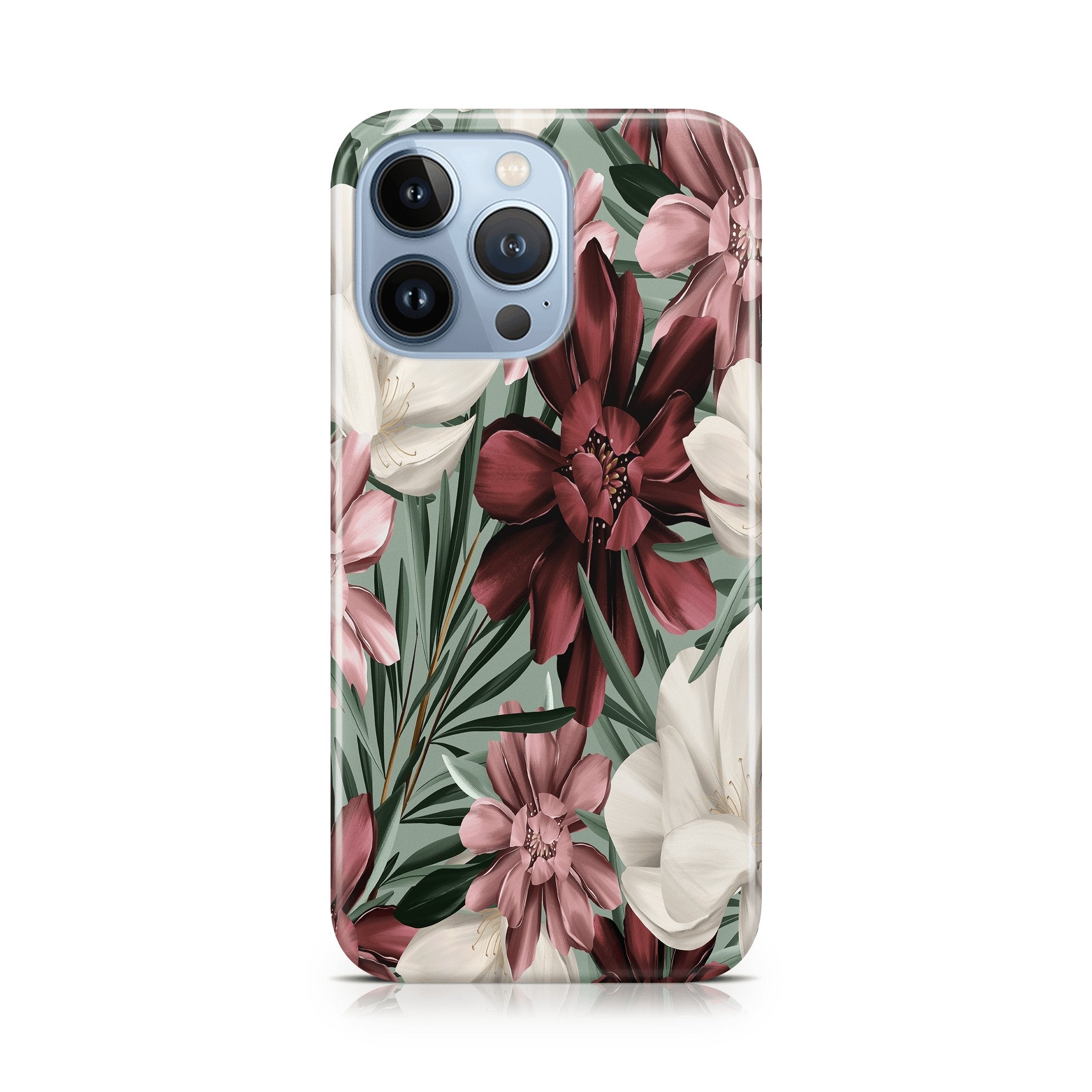 Red & Pink Floral - iPhone phone case designs by CaseSwagger