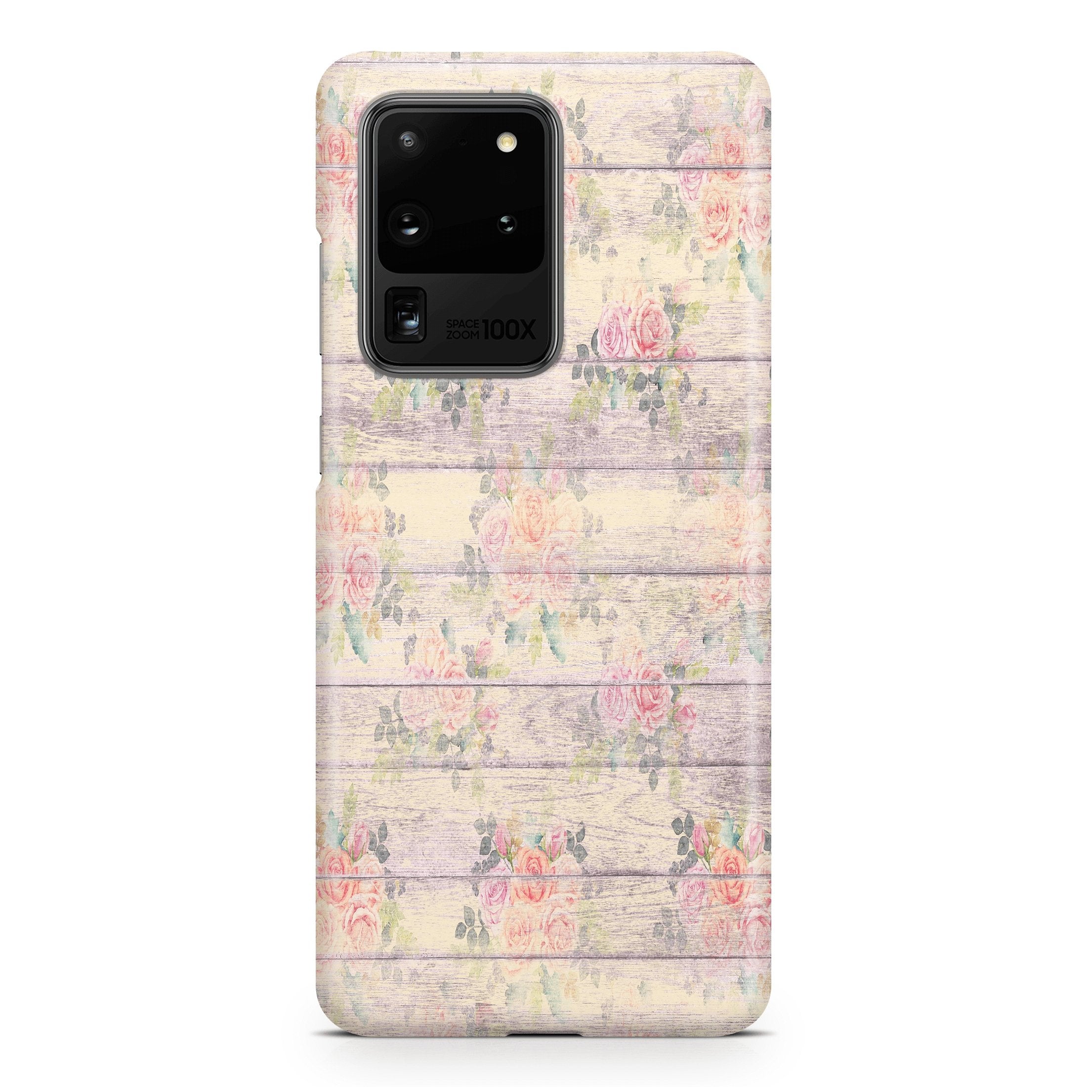 Shabby Chic Rosewood - Samsung phone case designs by CaseSwagger