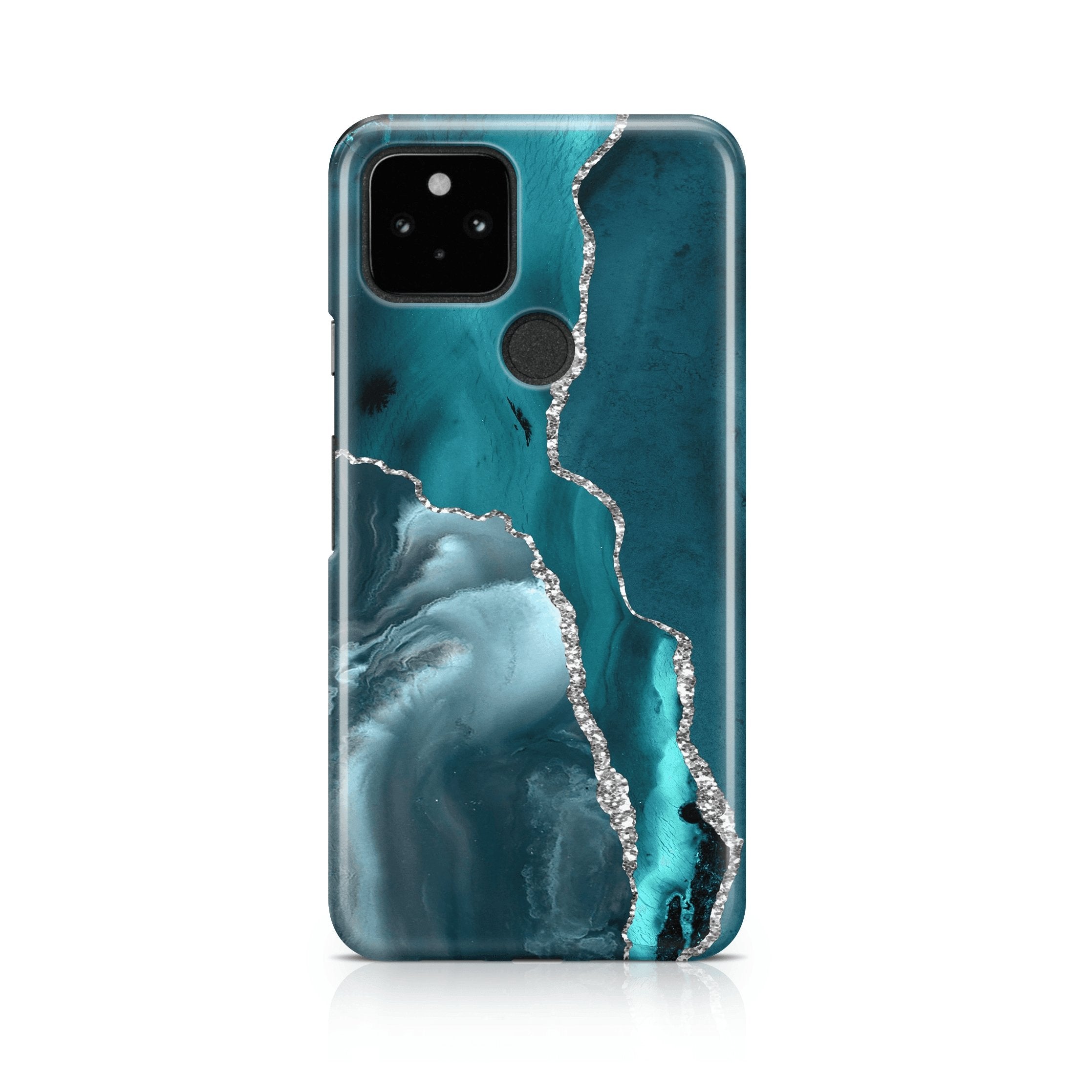 Teal Elegance IV - Google phone case designs by CaseSwagger