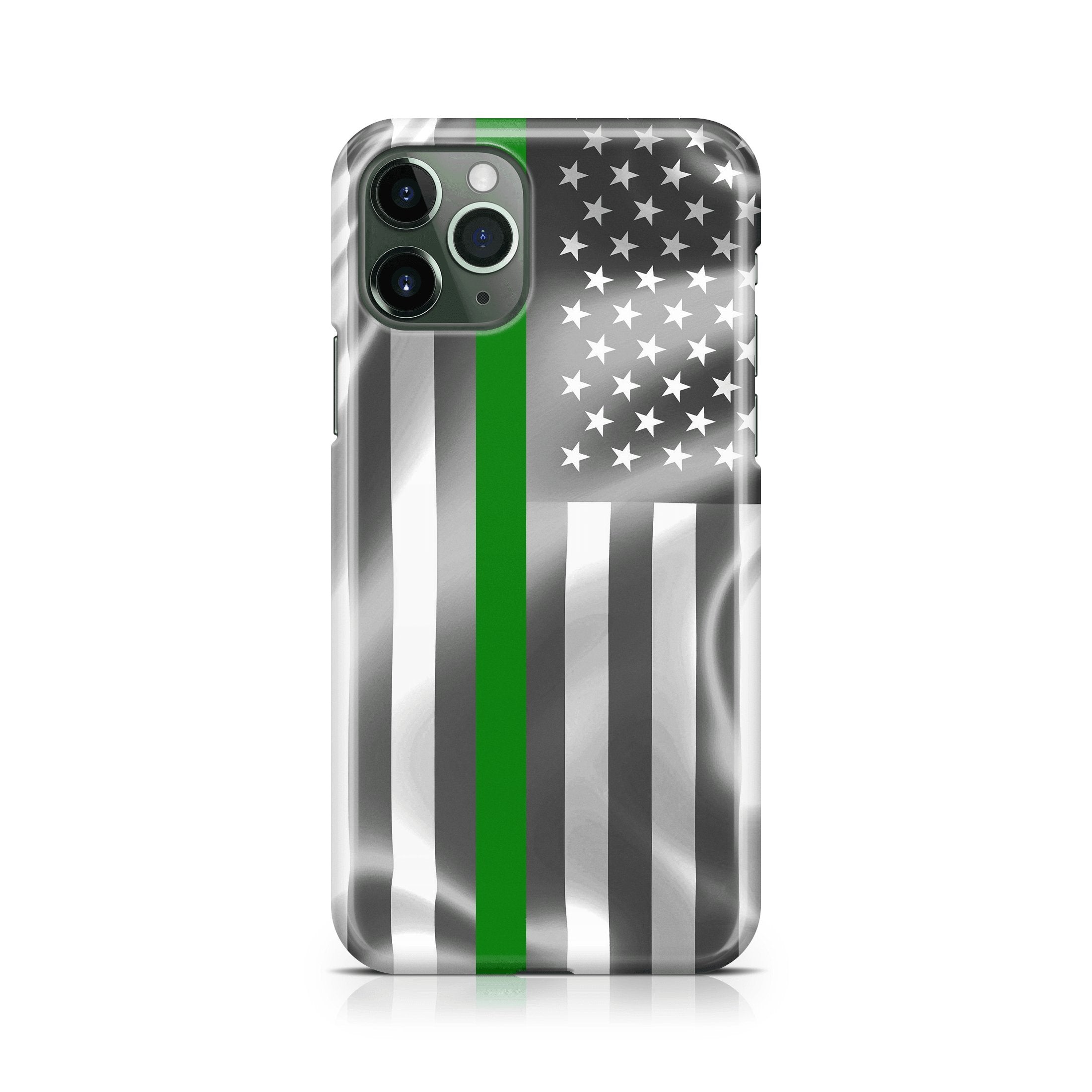 Thin Green Line - iPhone phone case designs by CaseSwagger