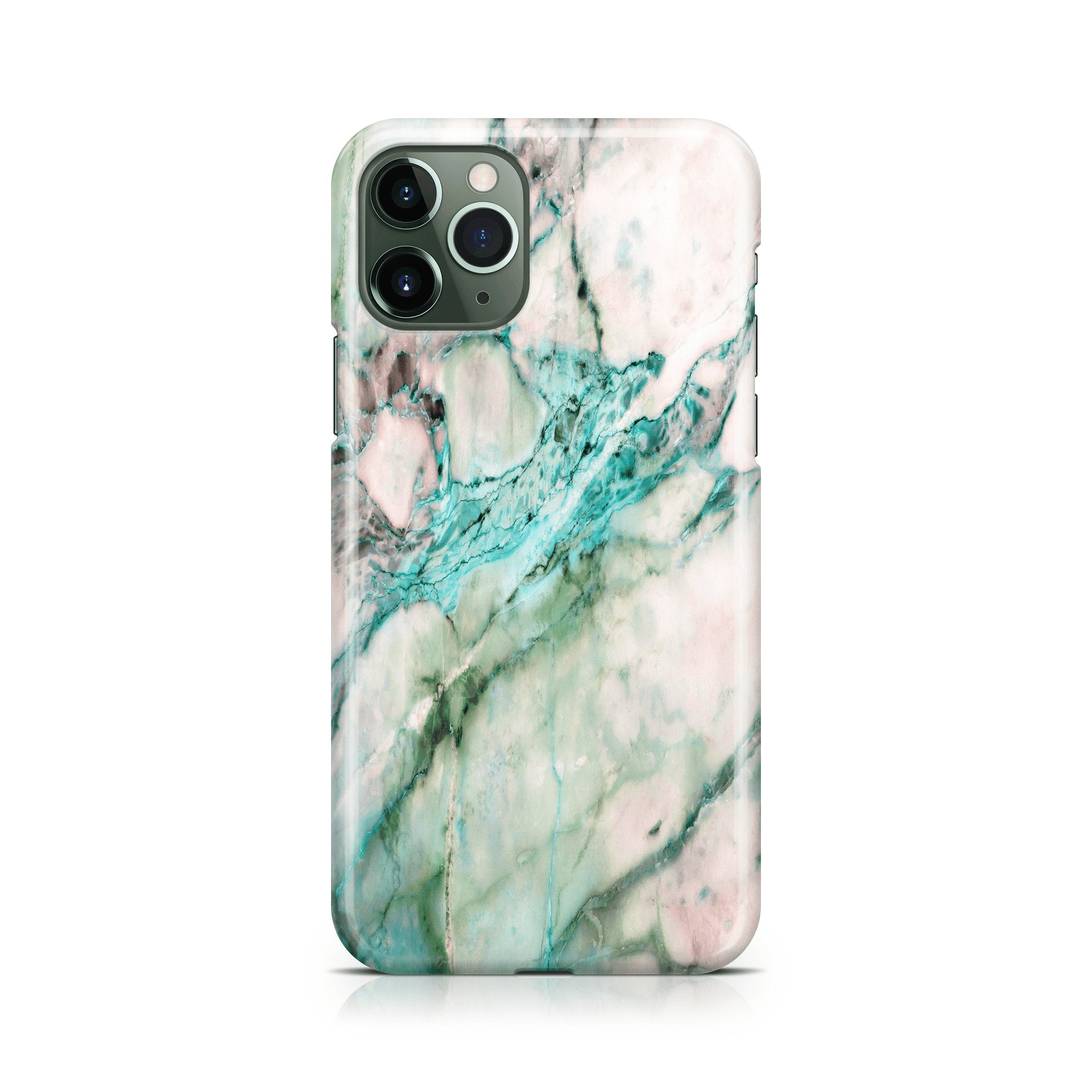 Turquoise Marble - iPhone phone case designs by CaseSwagger
