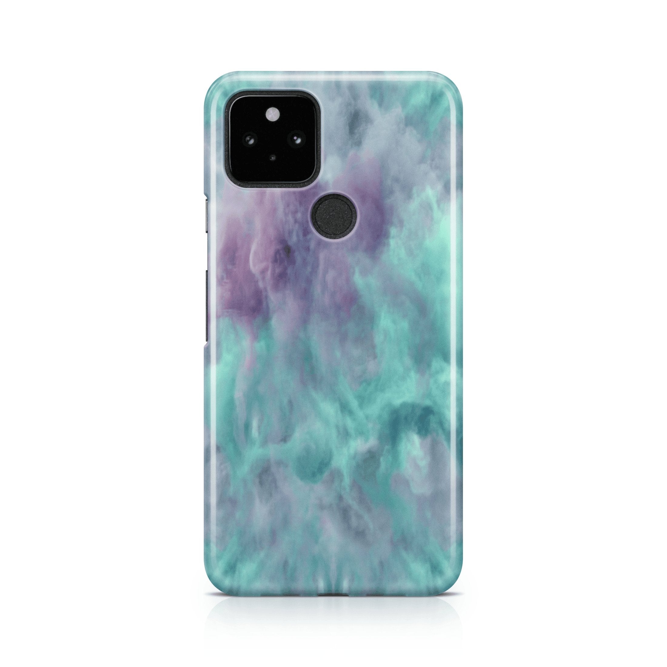Turquoise Smoke Cloud - Google phone case designs by CaseSwagger