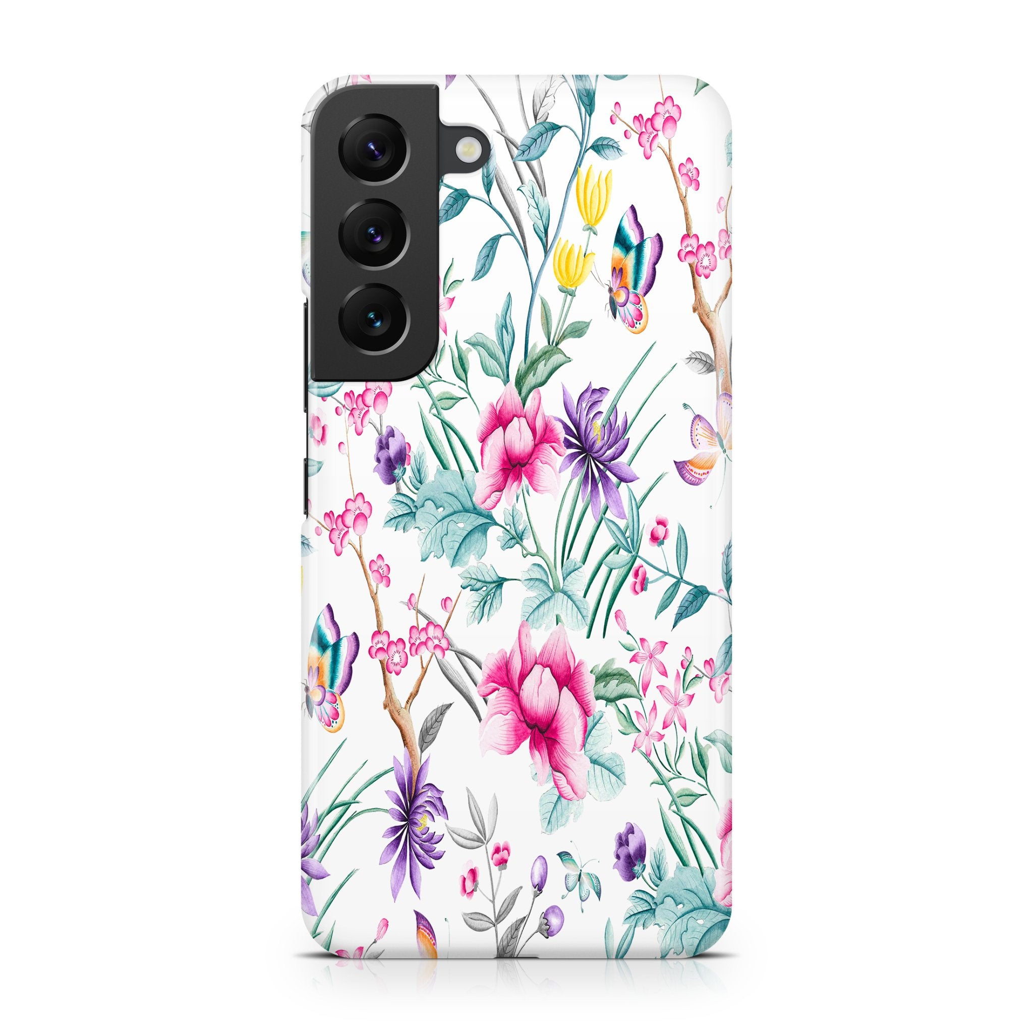 White Chinoiserie - Samsung phone case designs by CaseSwagger