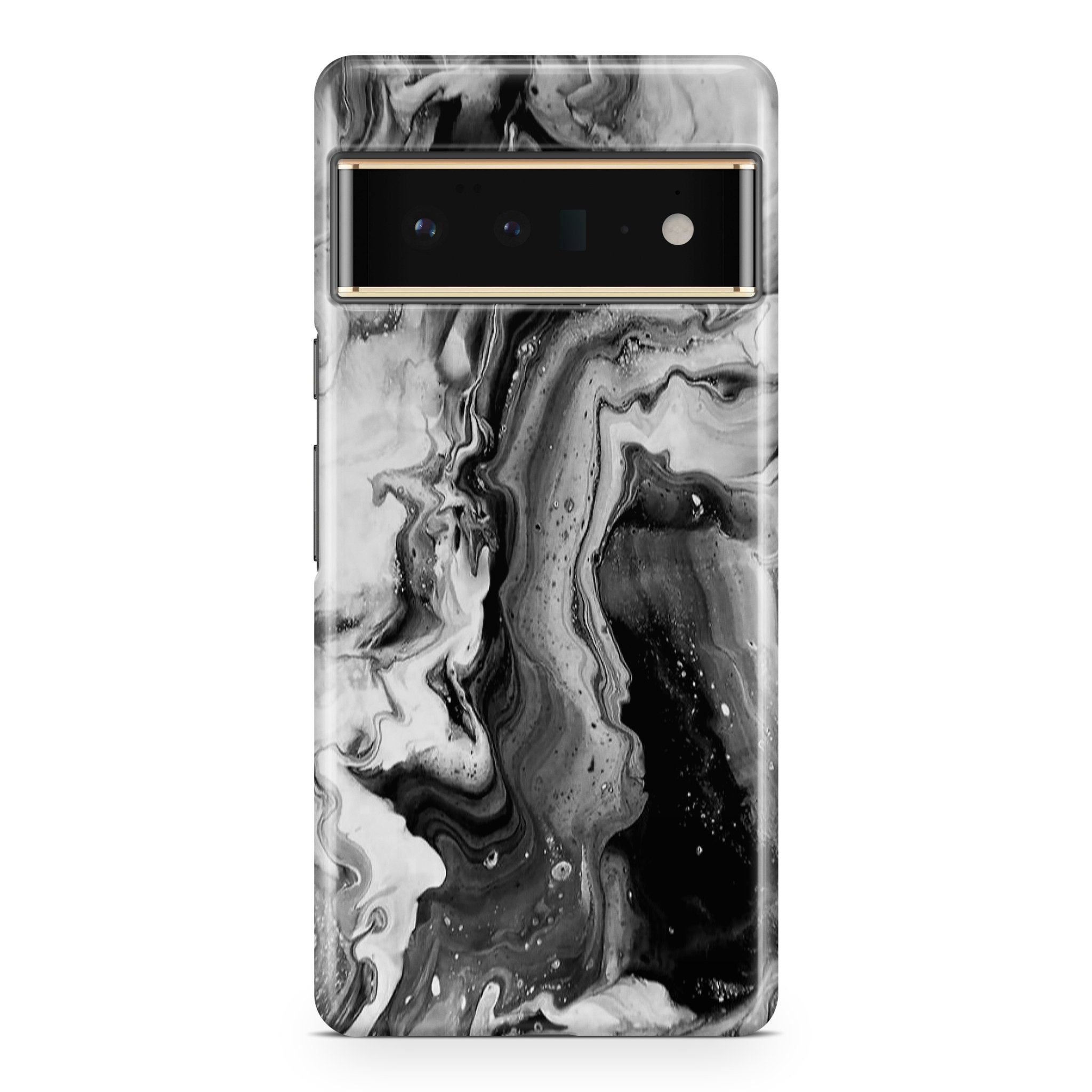 White & Black Marble - Google phone case designs by CaseSwagger